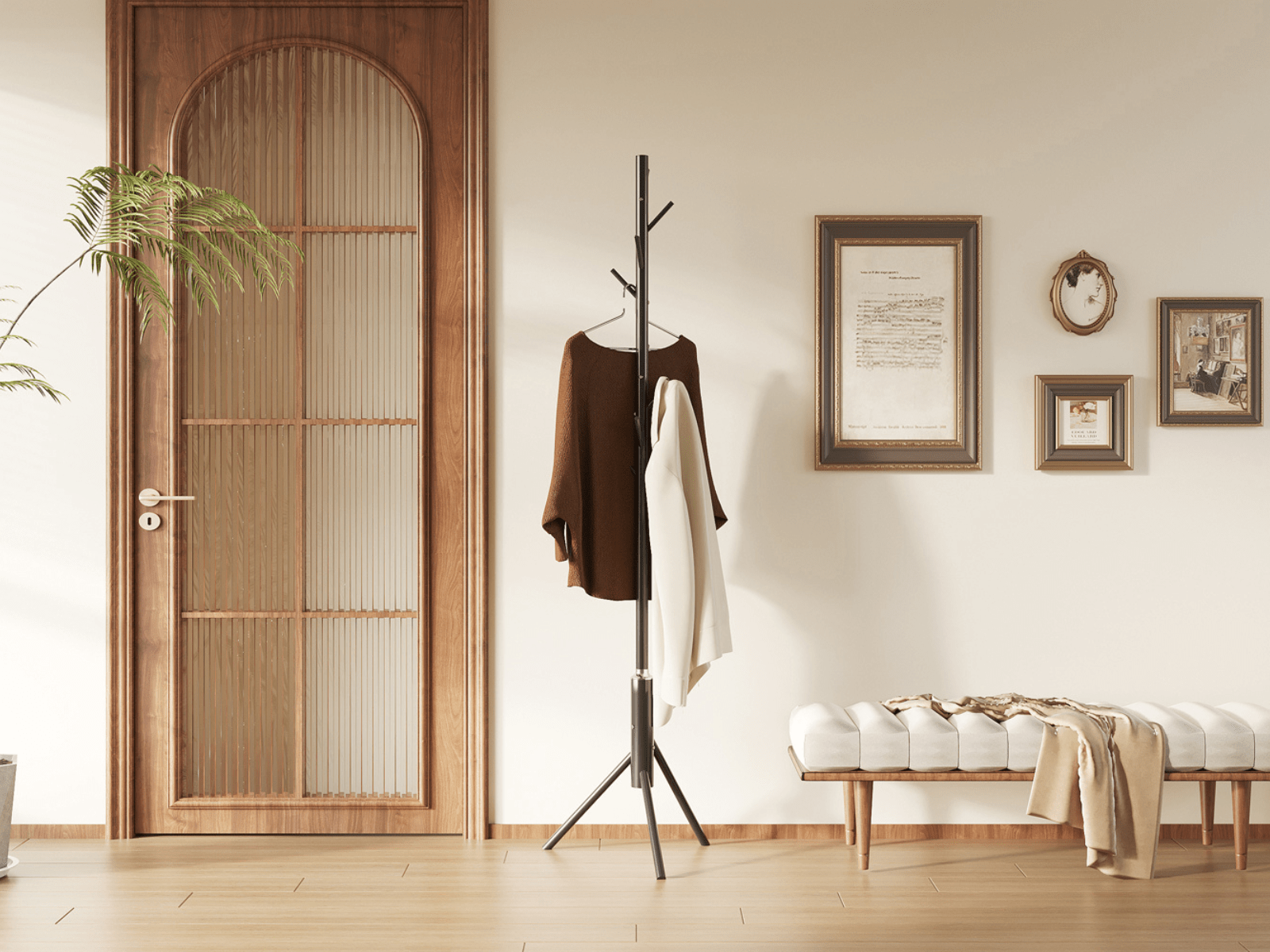 Porte-manteau KARISSA 8 crochets noir