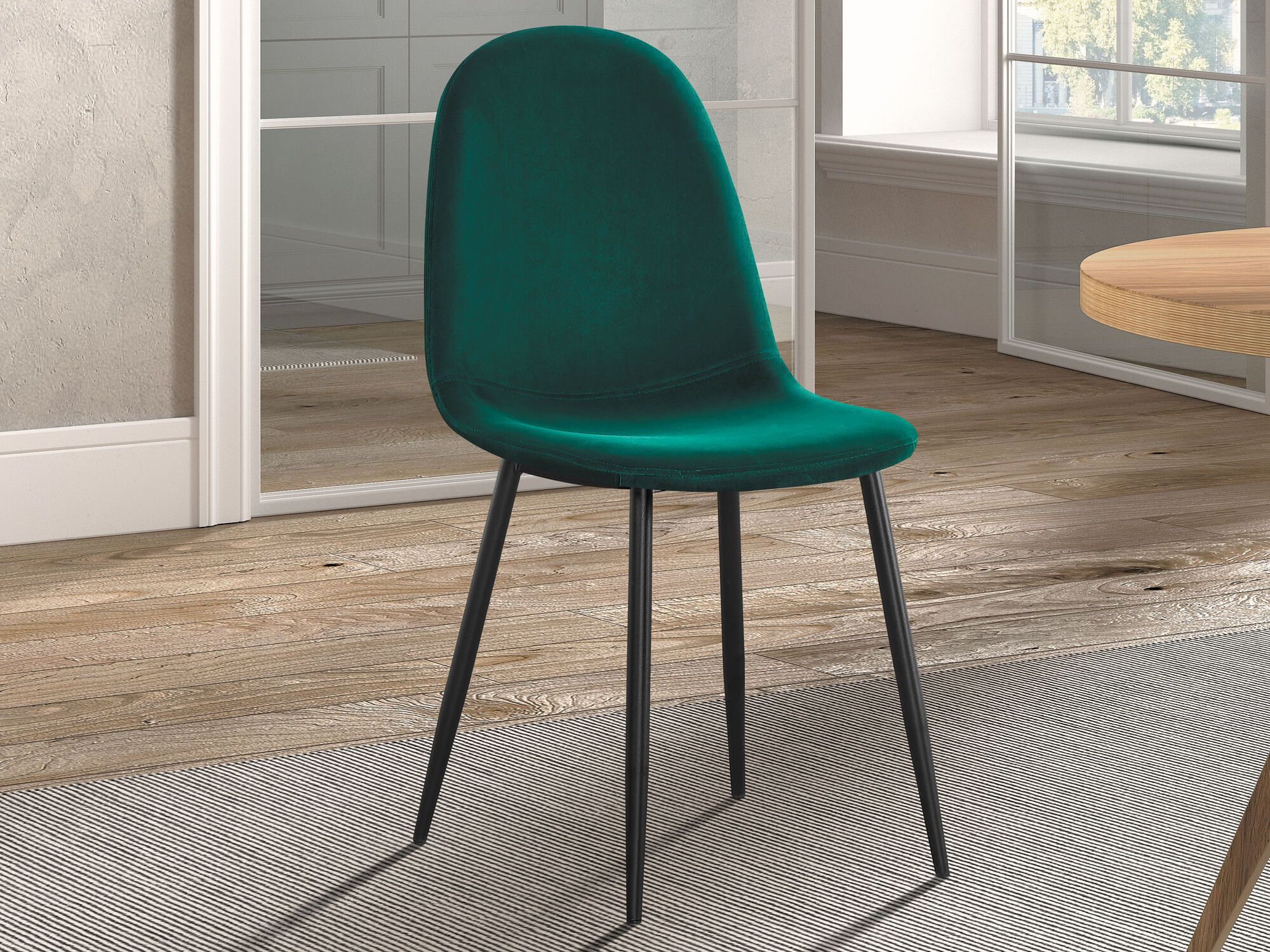 Chaise BOYA velours vert