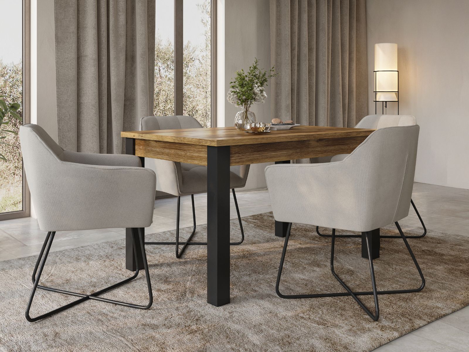 Table repas OLIANNE 180 cm épicéa appenzeller