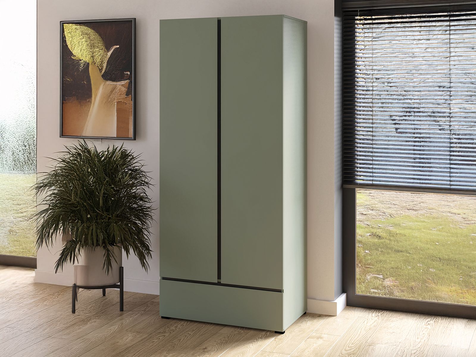 Armoire CROSSAIR 2 portes 1 tiroir vert