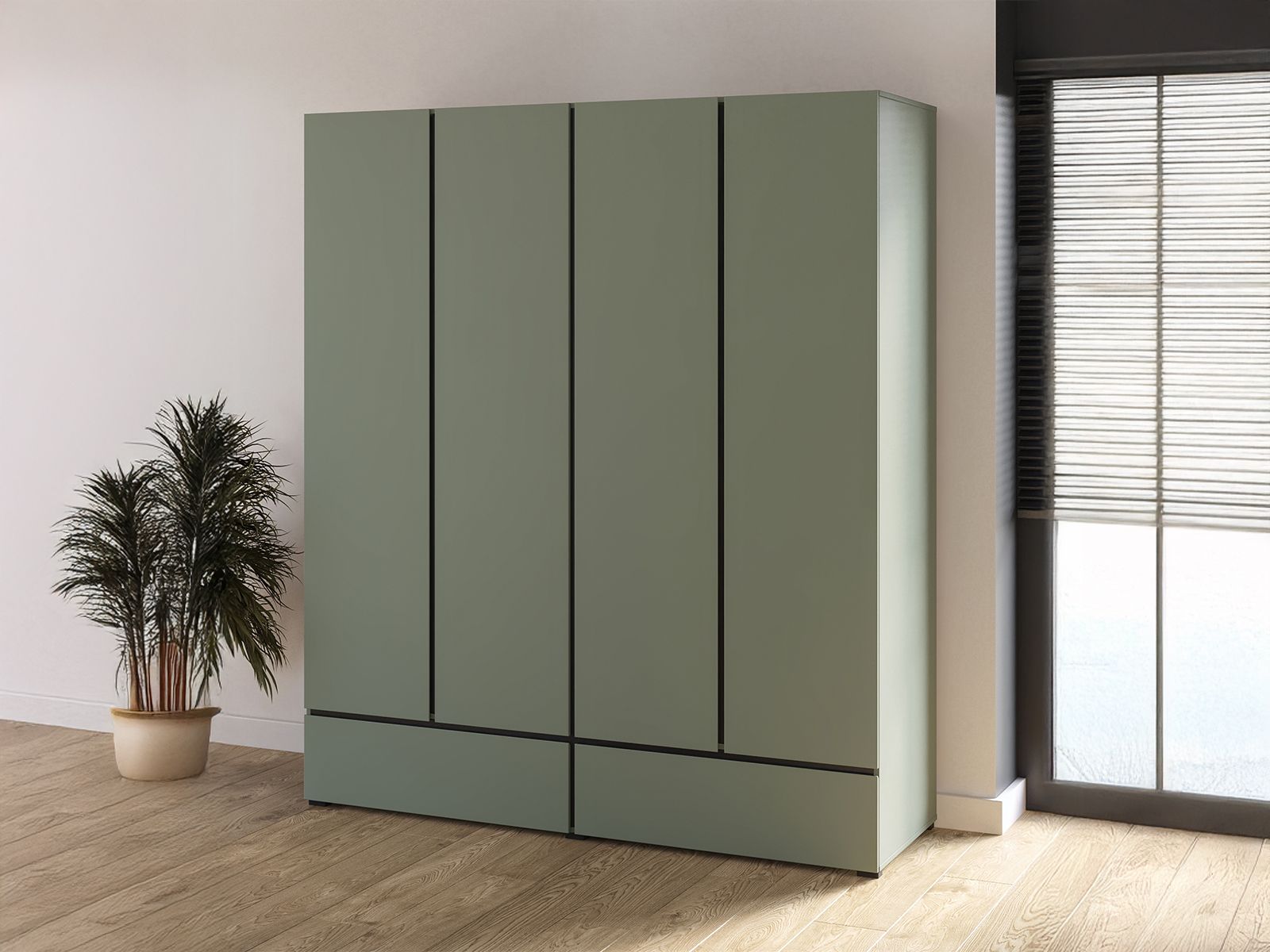 Armoire CROSSAIR 4 portes 2 tiroirs vert