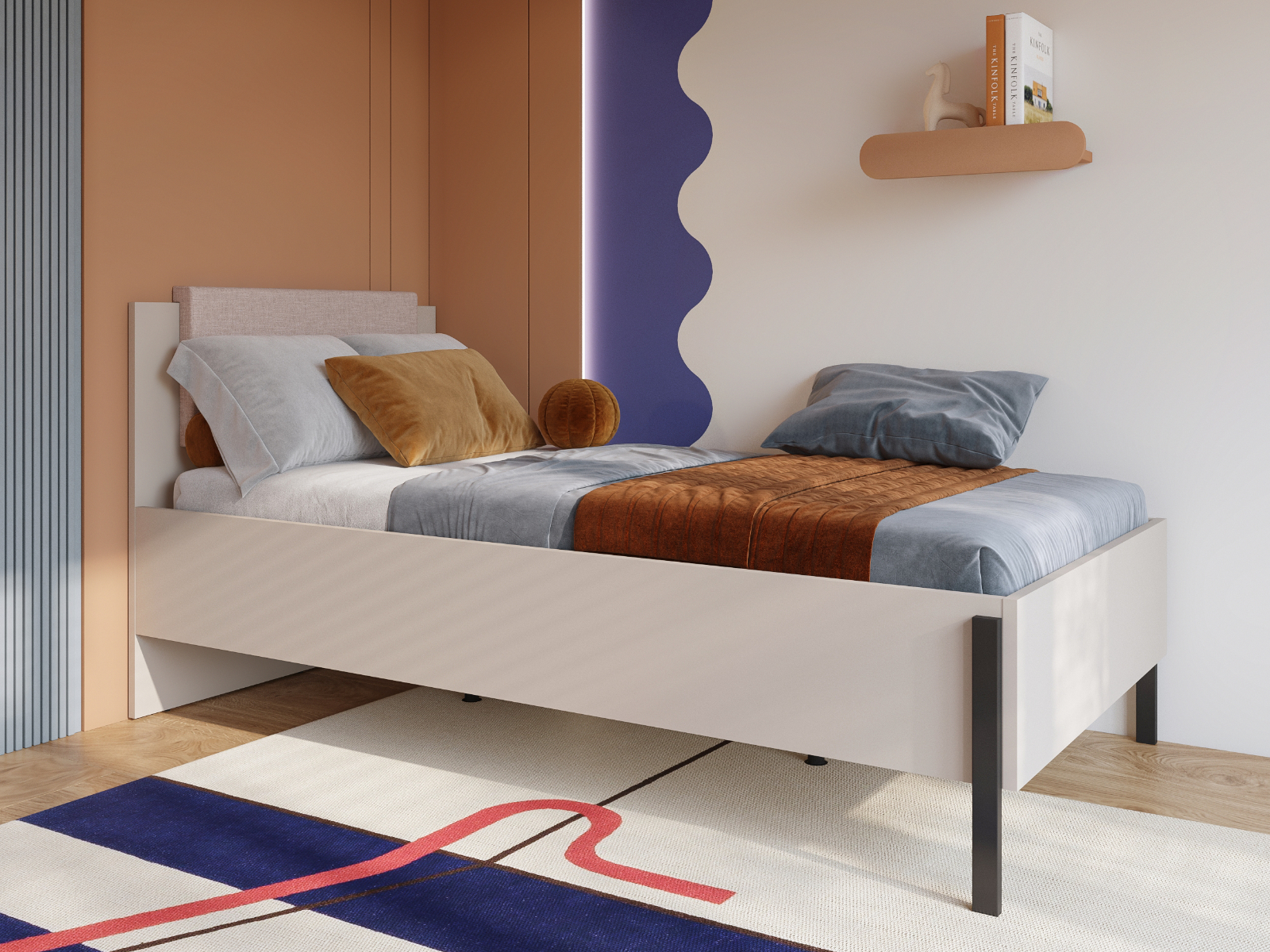 Lit JUKAMI 100x200 cm cachemire