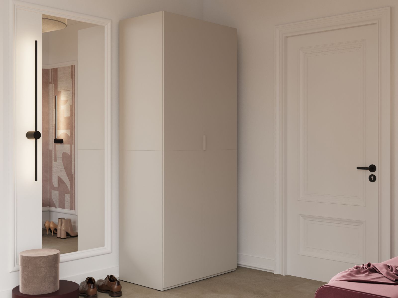 Armoire MATANA 2 portes cachemire