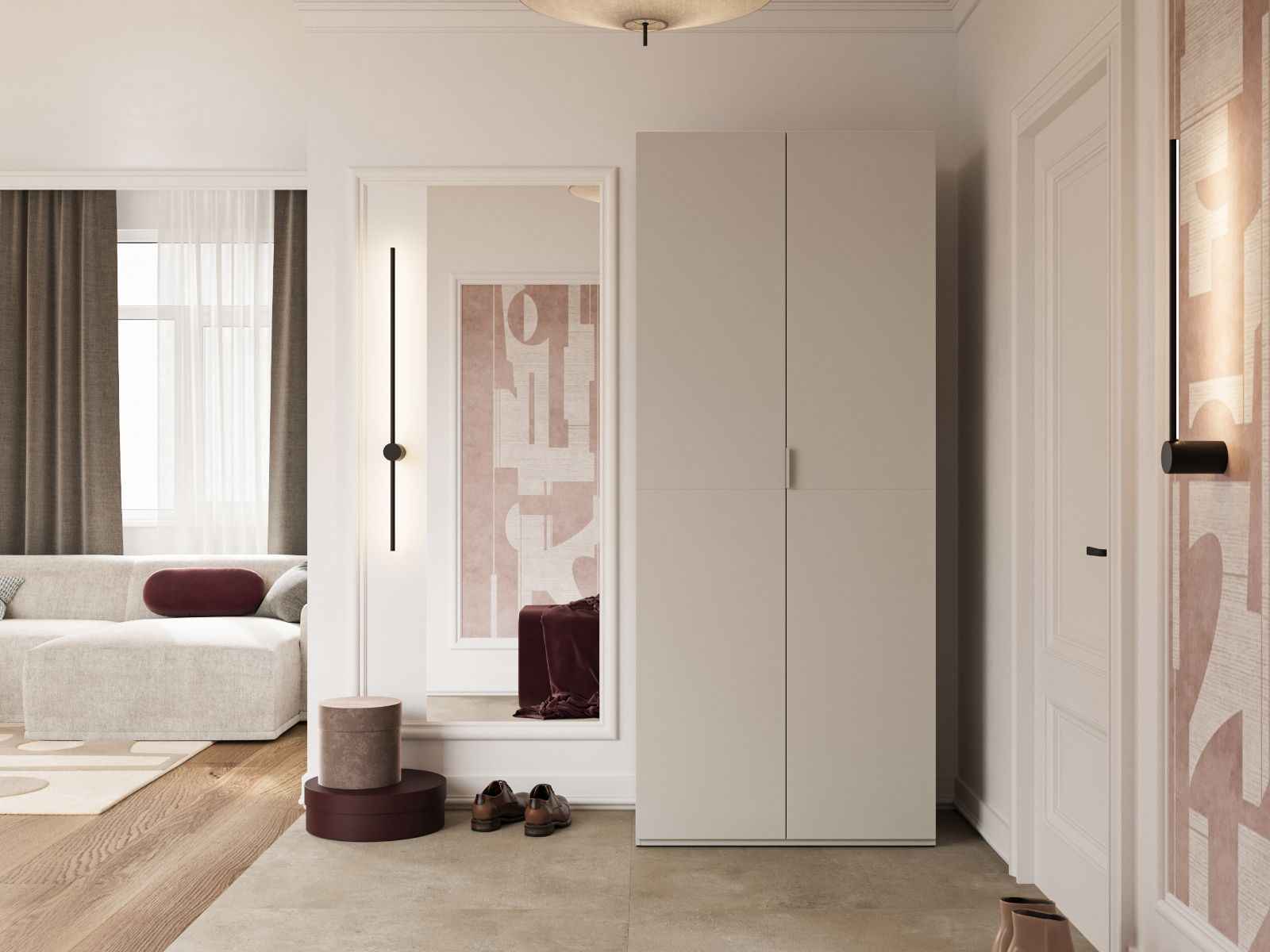 Armoire MATANA 2 portes cachemire