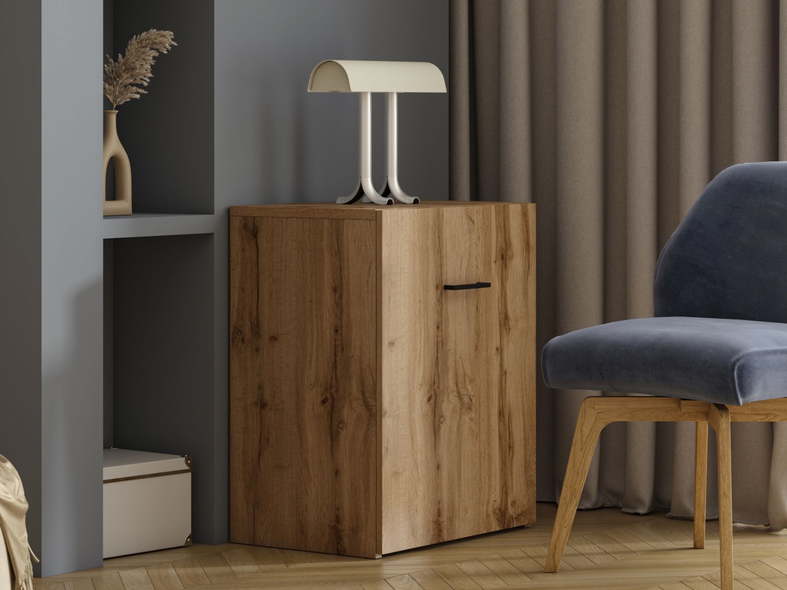 Bureau escamotable SMOLTY chêne wotan