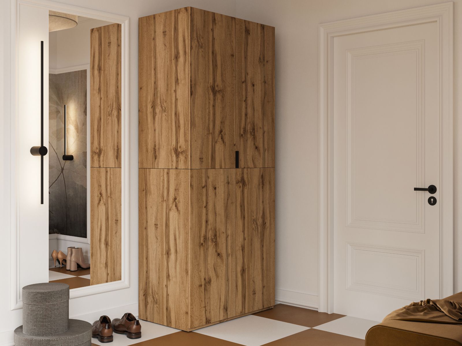 Armoire MATANA 2 portes chêne wotan