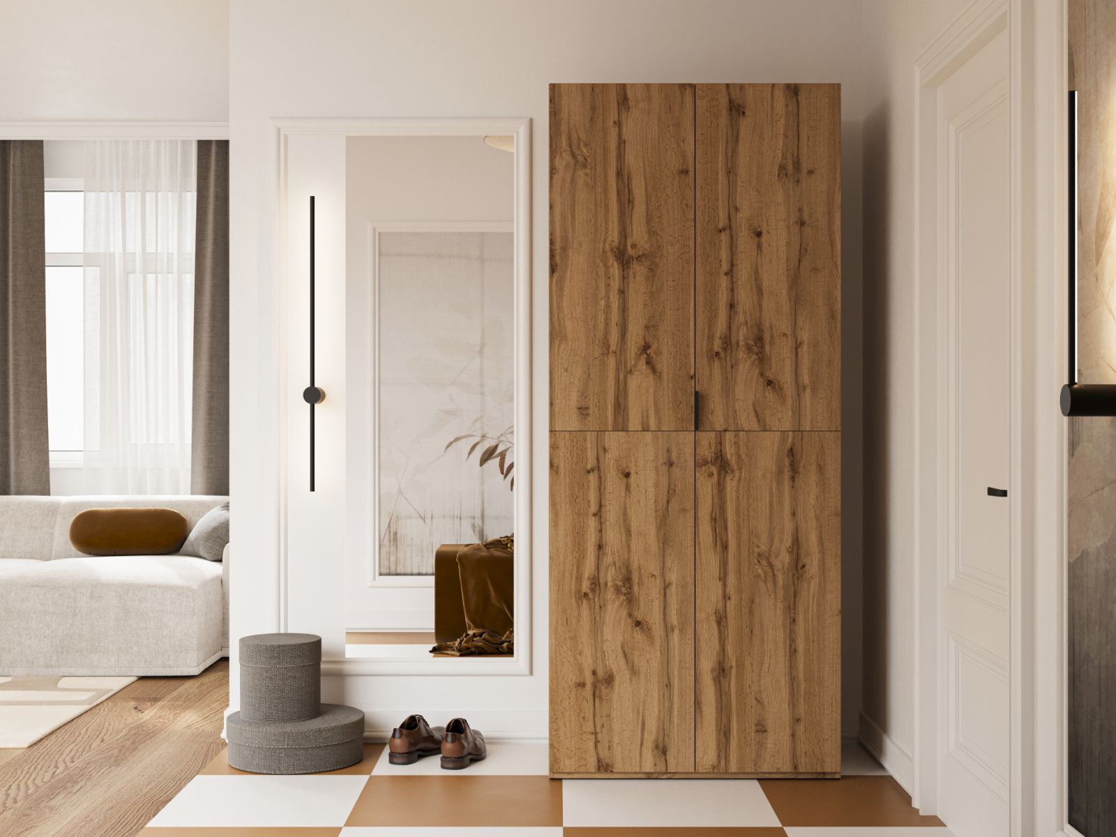 Armoire MATANA 2 portes chêne wotan