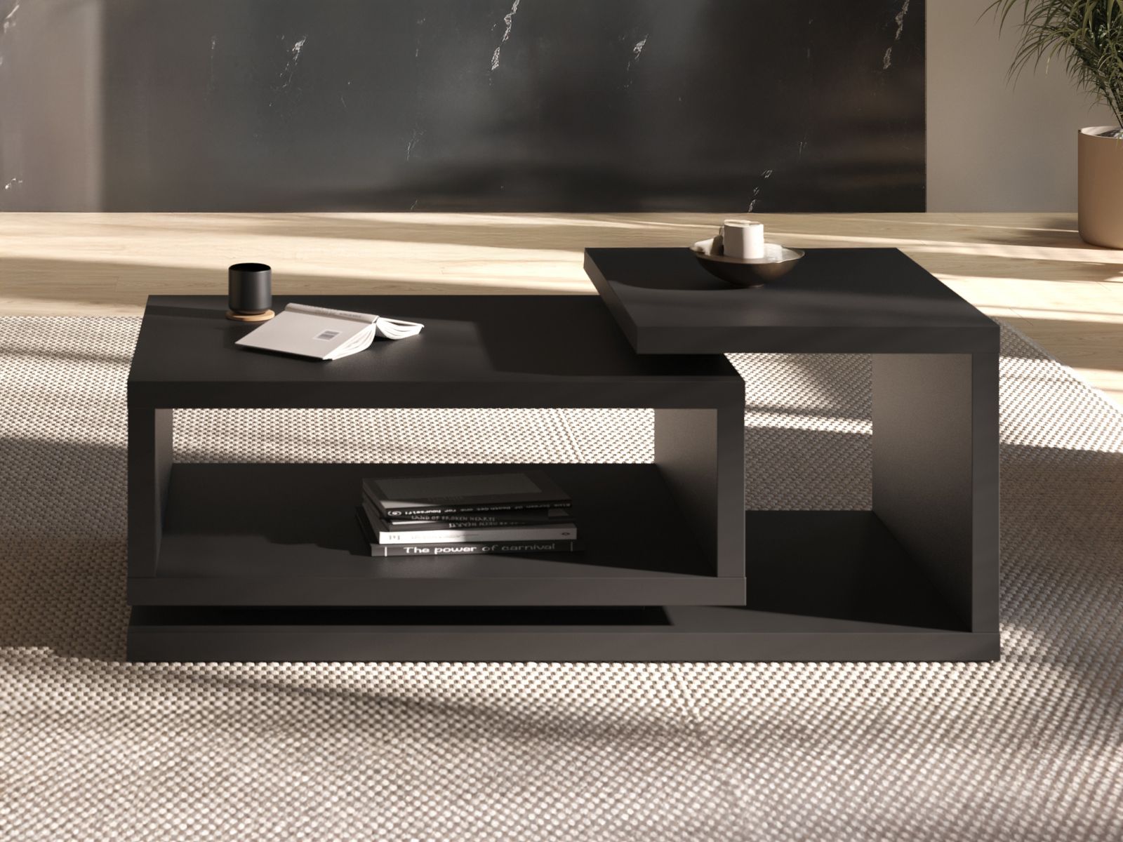 Table basse rectangulaire BOTSWANA 120 cm noir