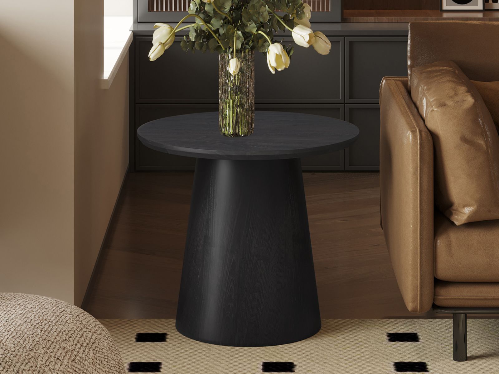 Table d'appoint MIKOLO brun foncé