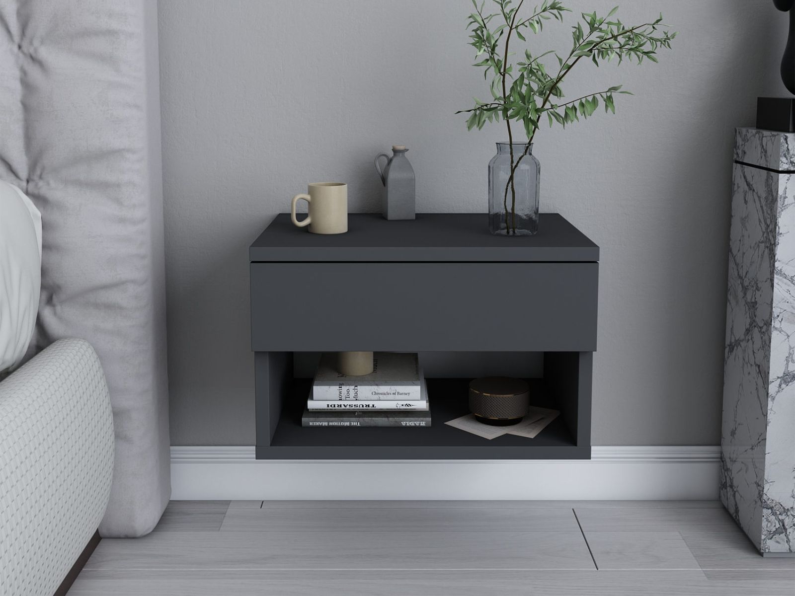 Chevet suspendu JAMO 1 tiroir anthracite