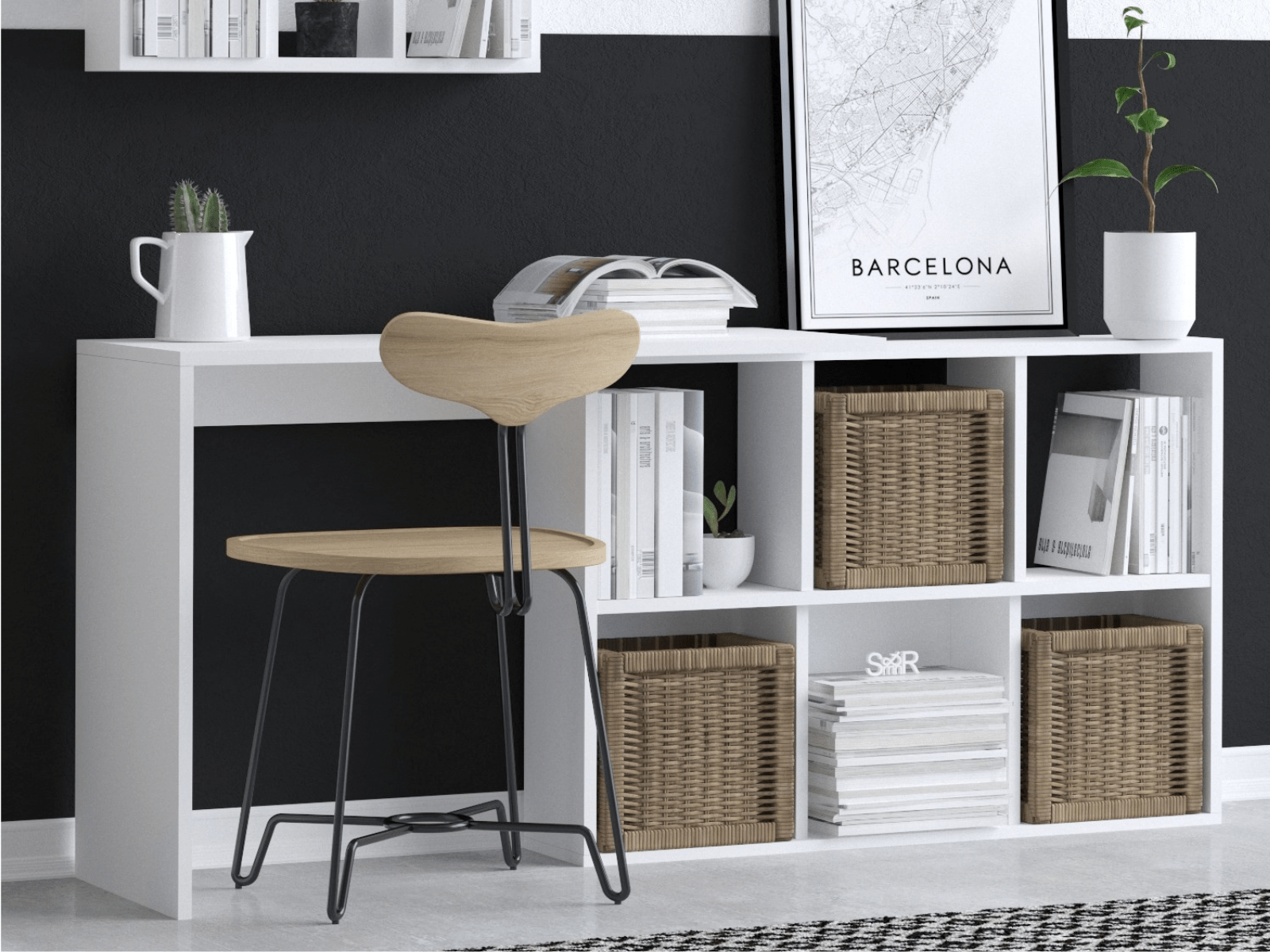 Bureau JAKKORA 145 cm blanc