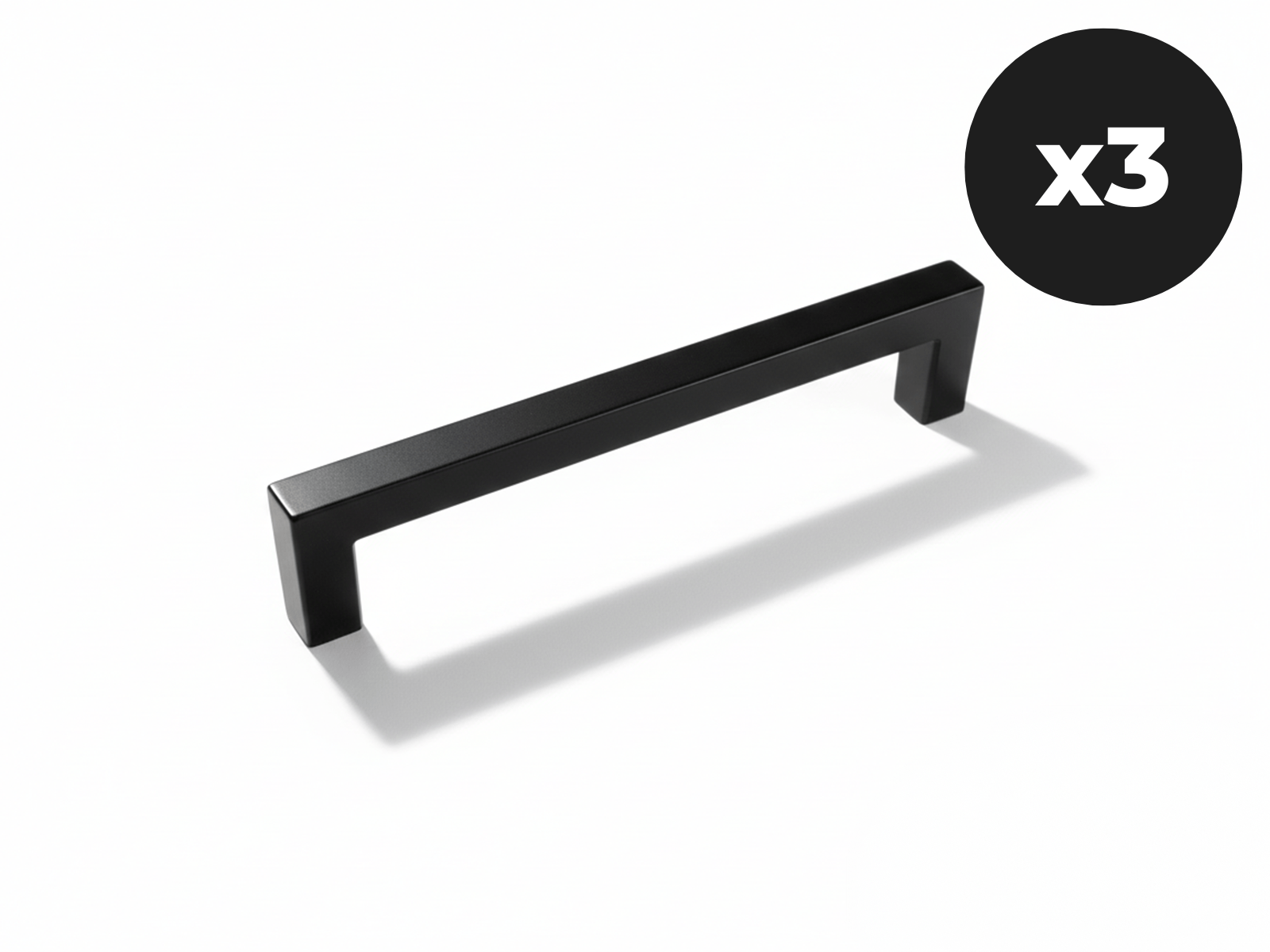 Lot de 3 poignées WASHING noir