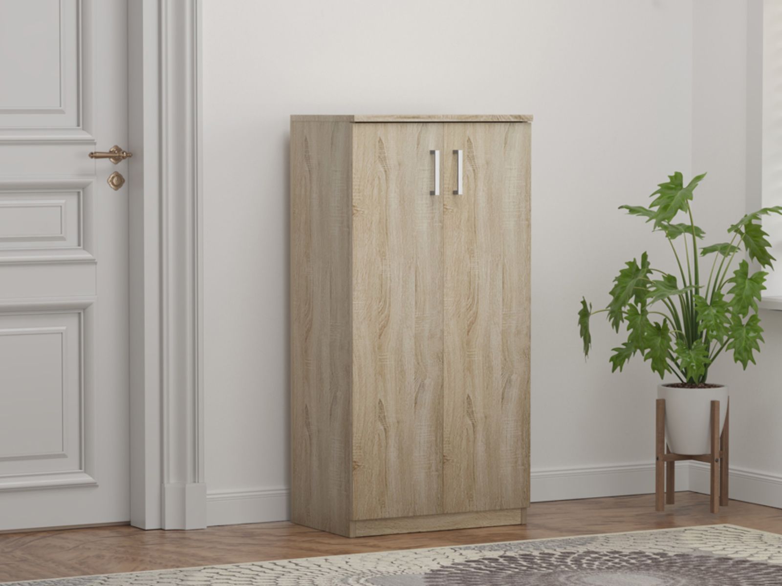 Meuble à chaussures CELONIO 2 portes chêne sonoma