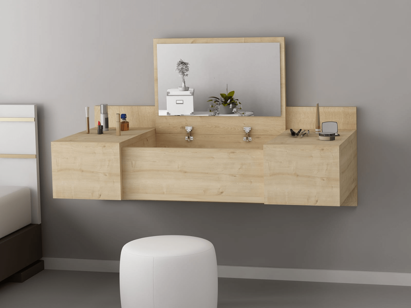 Coiffeuse ZAKKORI chêne saphire