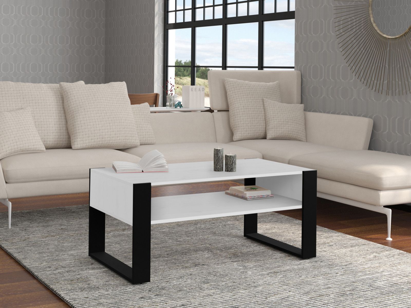 Table basse NAKUMI 110 cm blanc