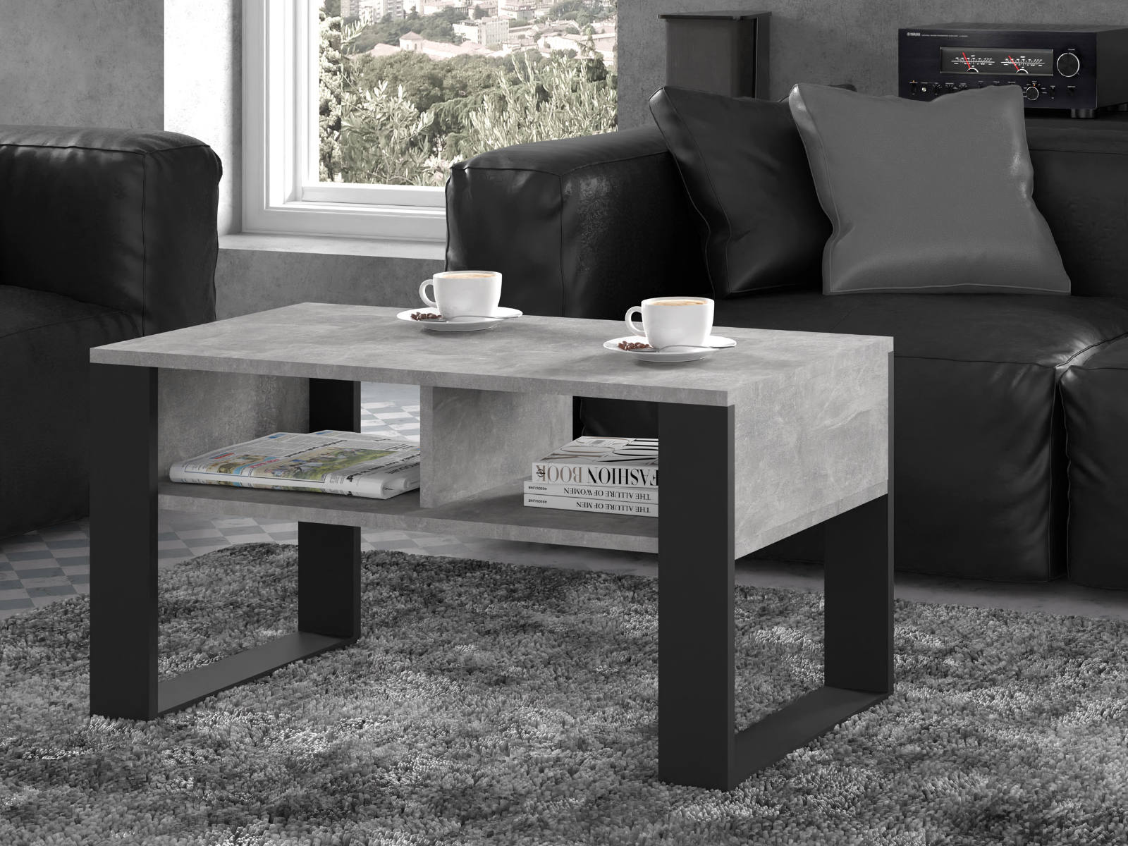 Table basse PLUCA 90 cm béton