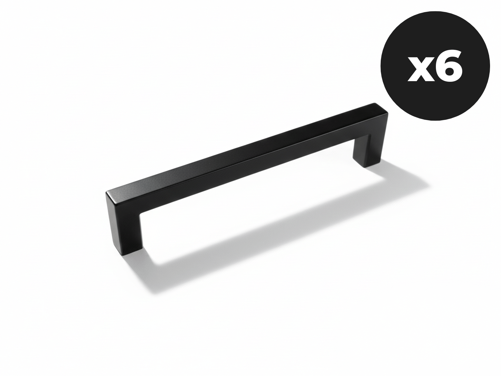 Lot de 6 poignées WASHING noir