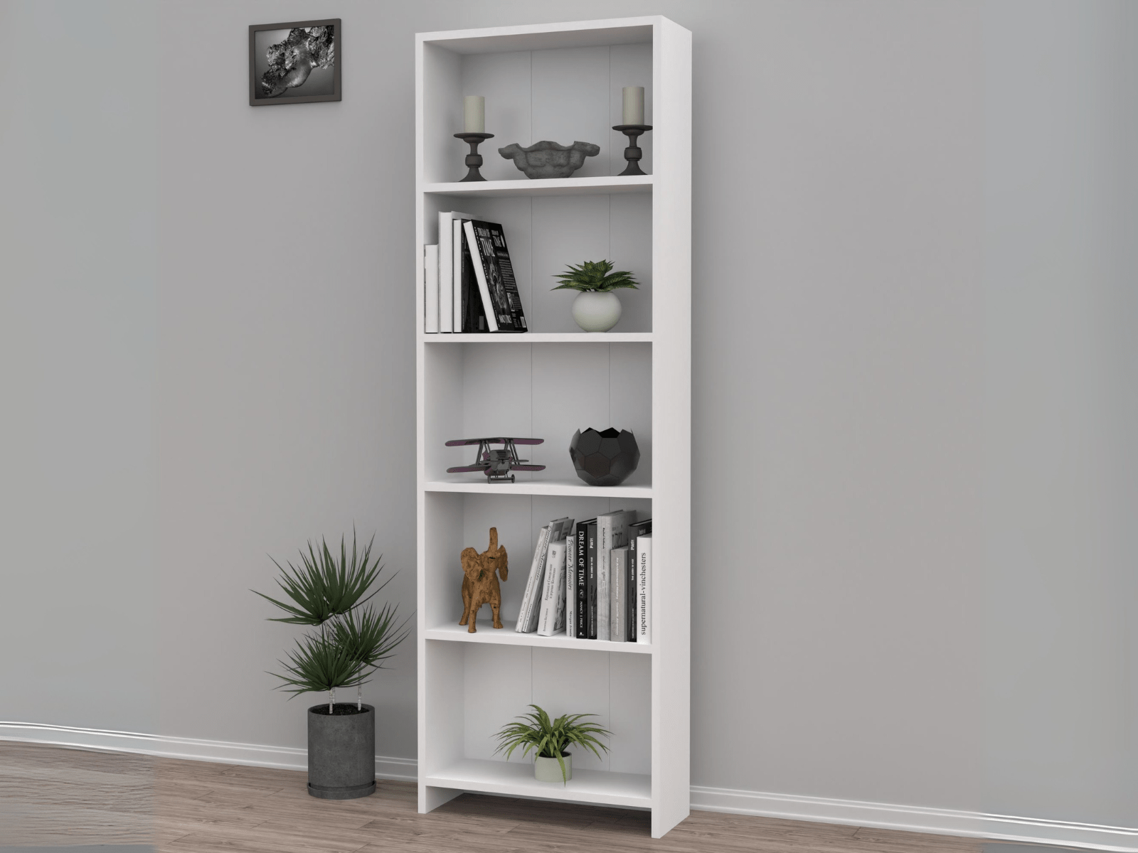 Bilbiothèque KARIS 56 cm blanc