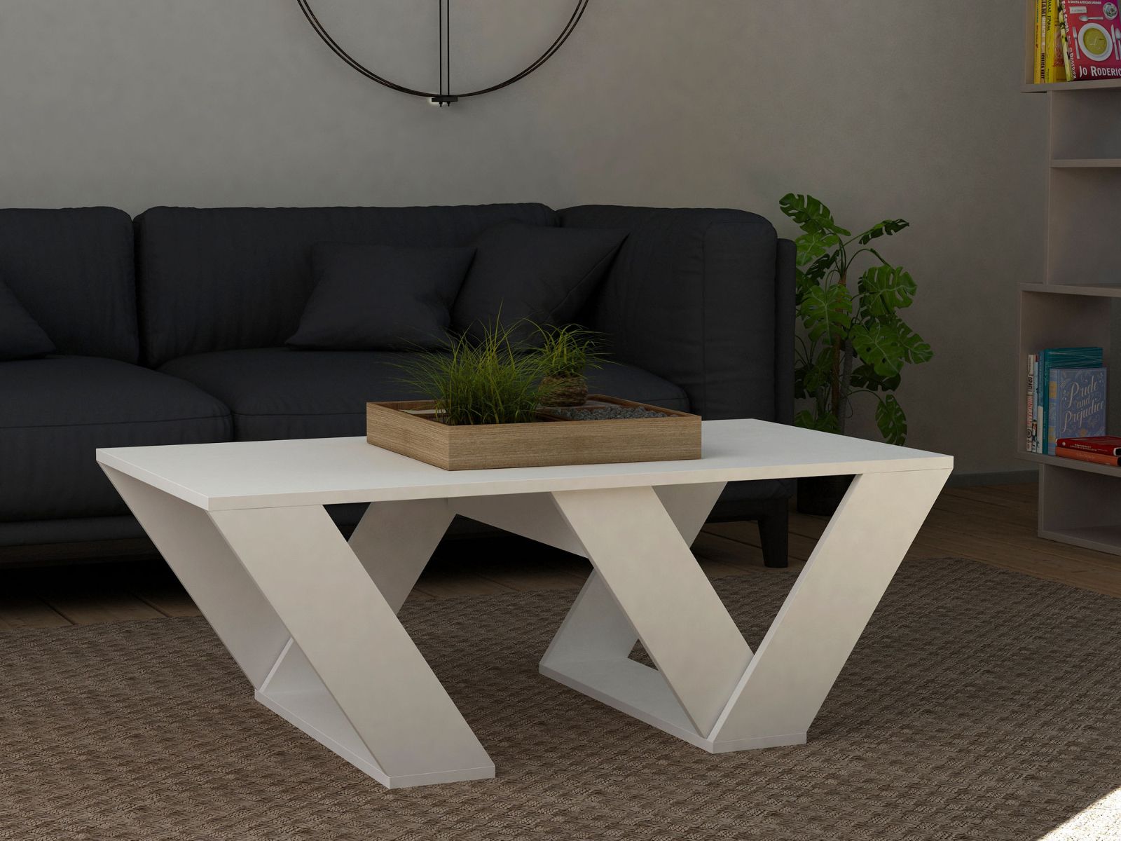 Table basse PIPO 110 cm blanc