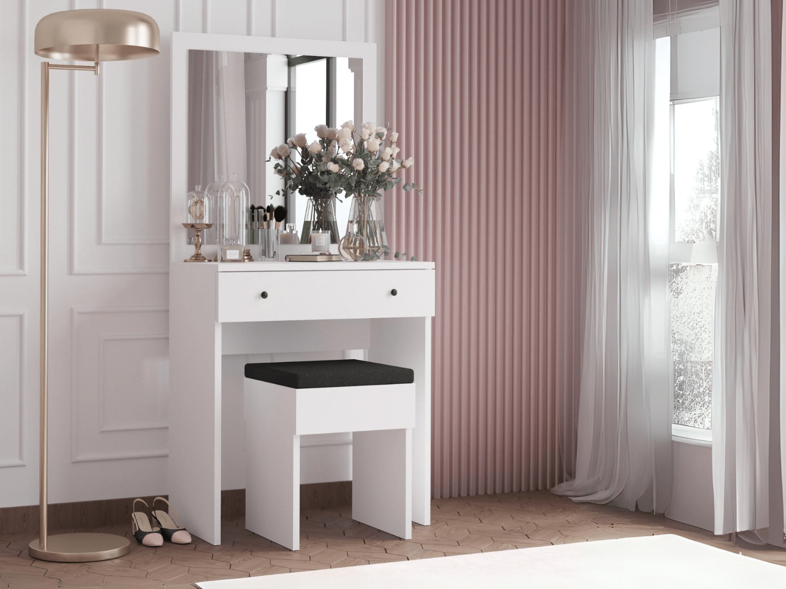 Coiffeuse FELANA blanc