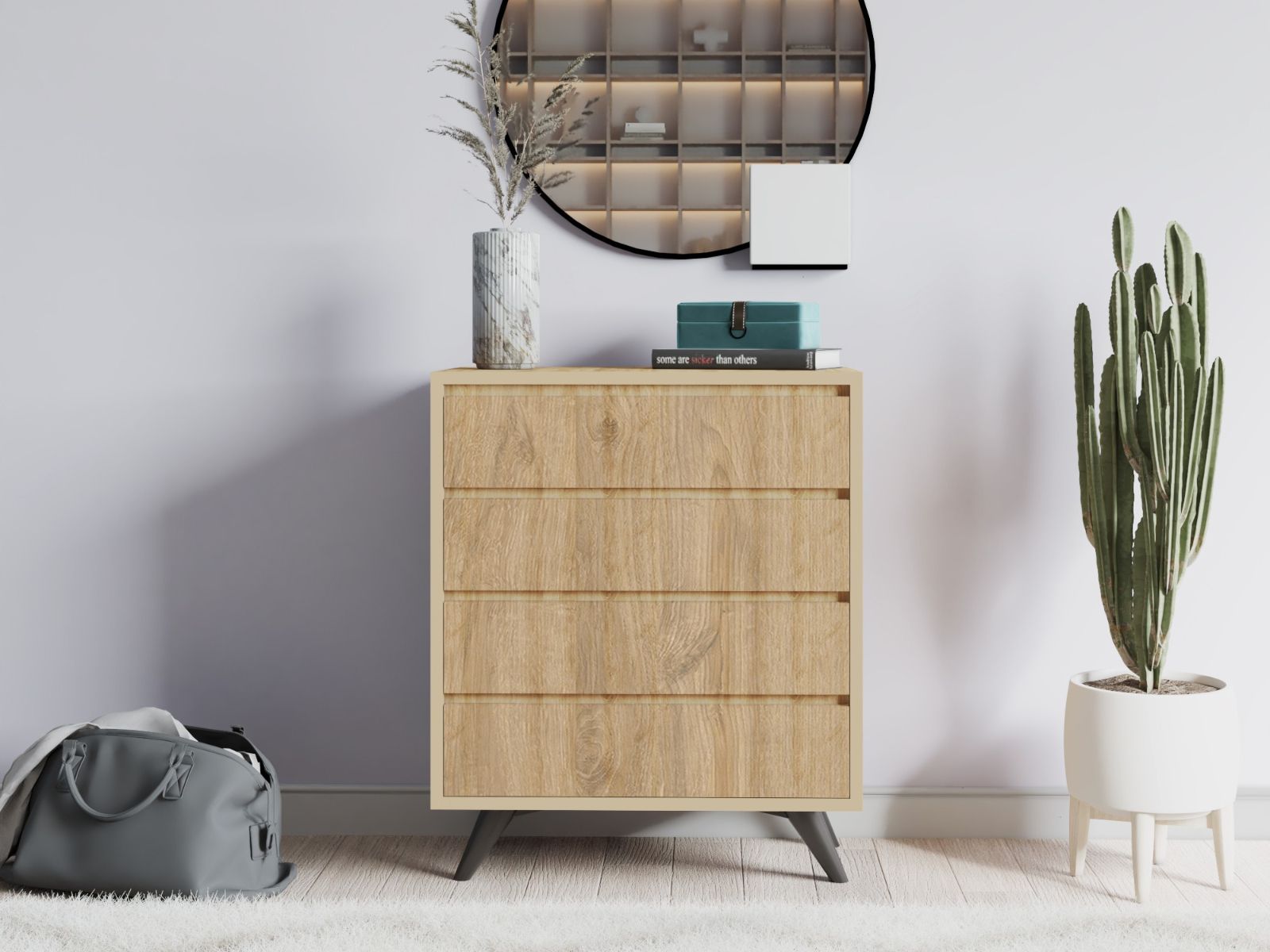 Commode TUVERA 4 tiroirs chêne