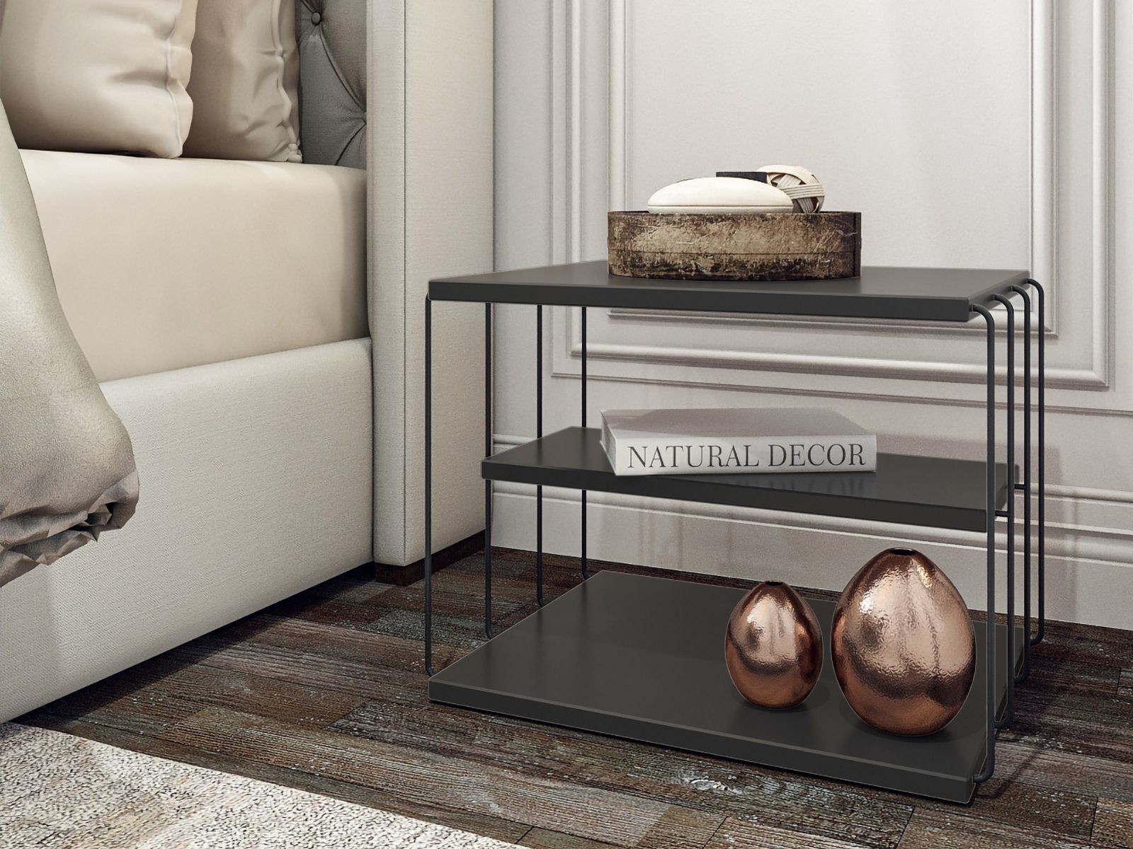 Table d'appoint LEBRON 50 cm anthracite