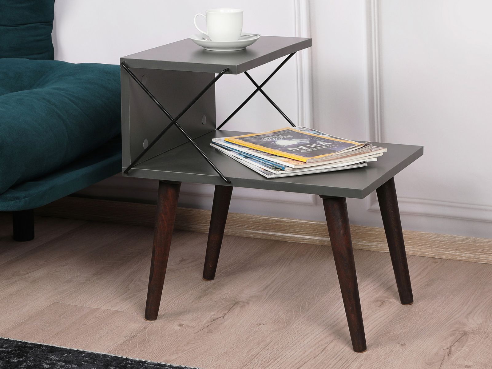 Table de chevet CROFT anthracite