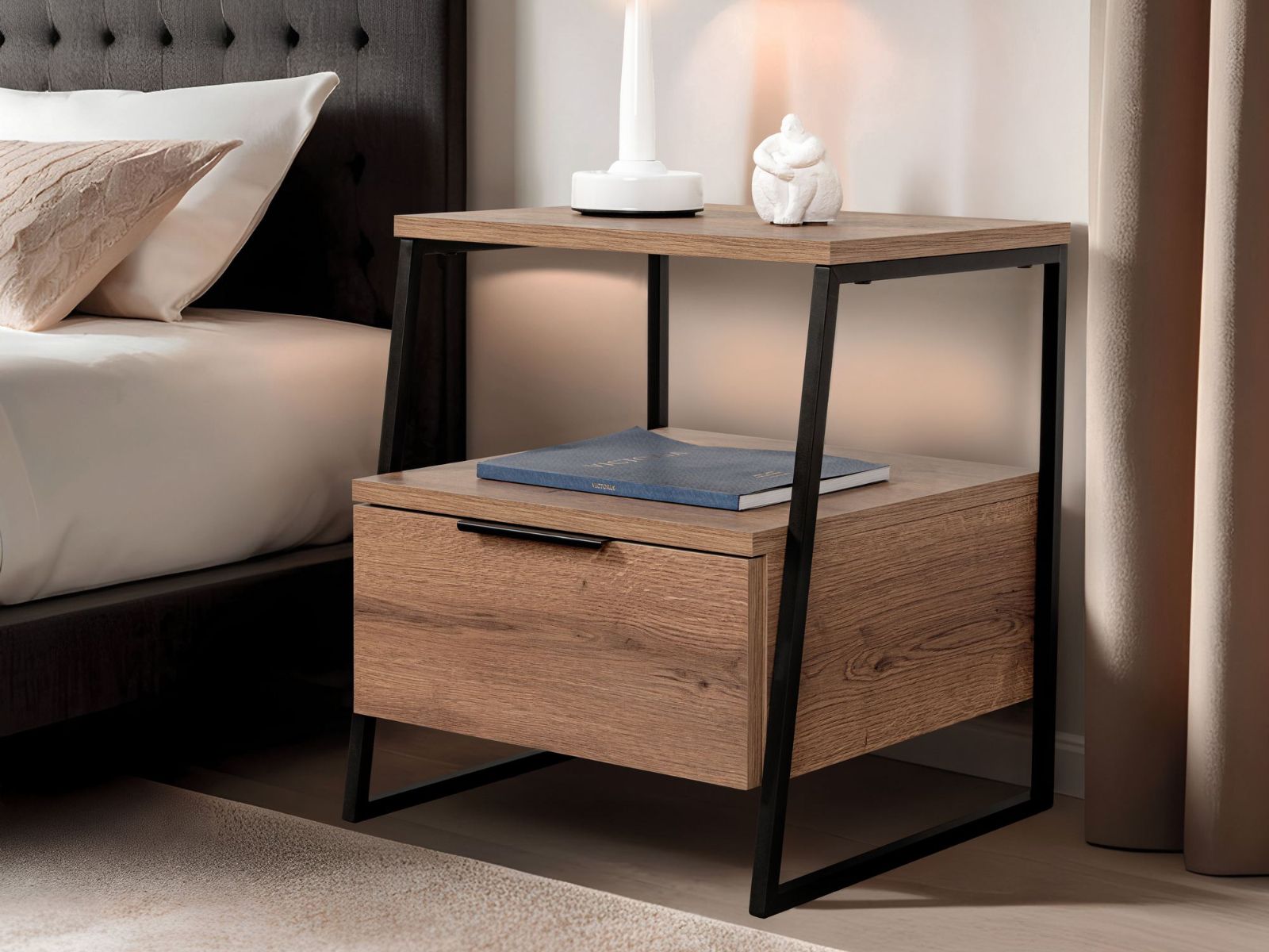 Chevet PALPA 1 porte bois