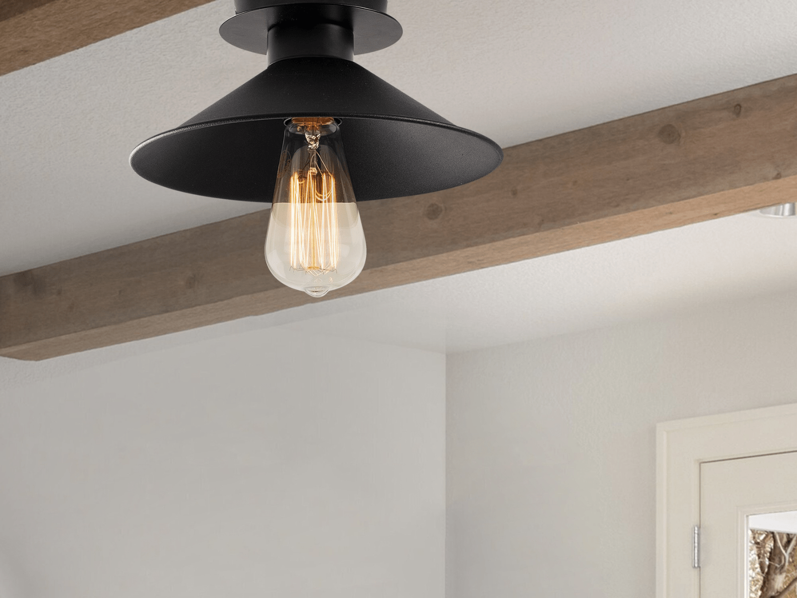 Plafonnier BERINNA 1 lampe noir