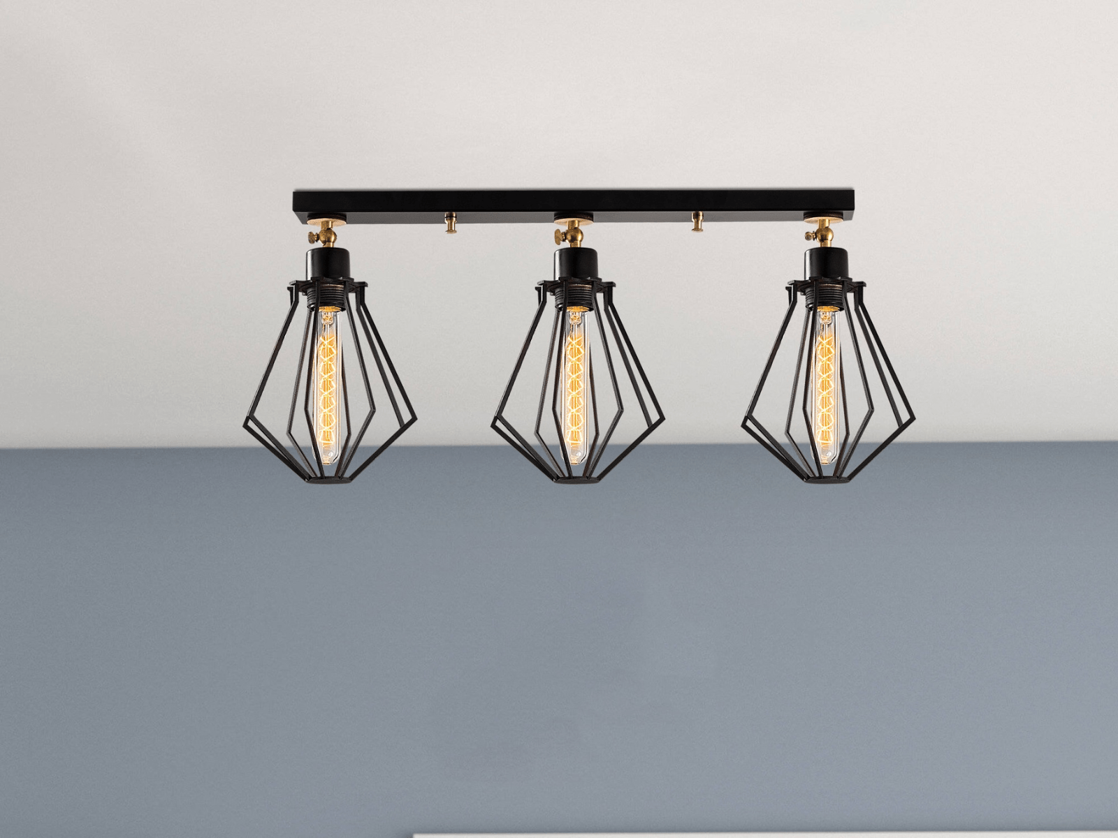 Plafonnier OYANI 3 lampes noir