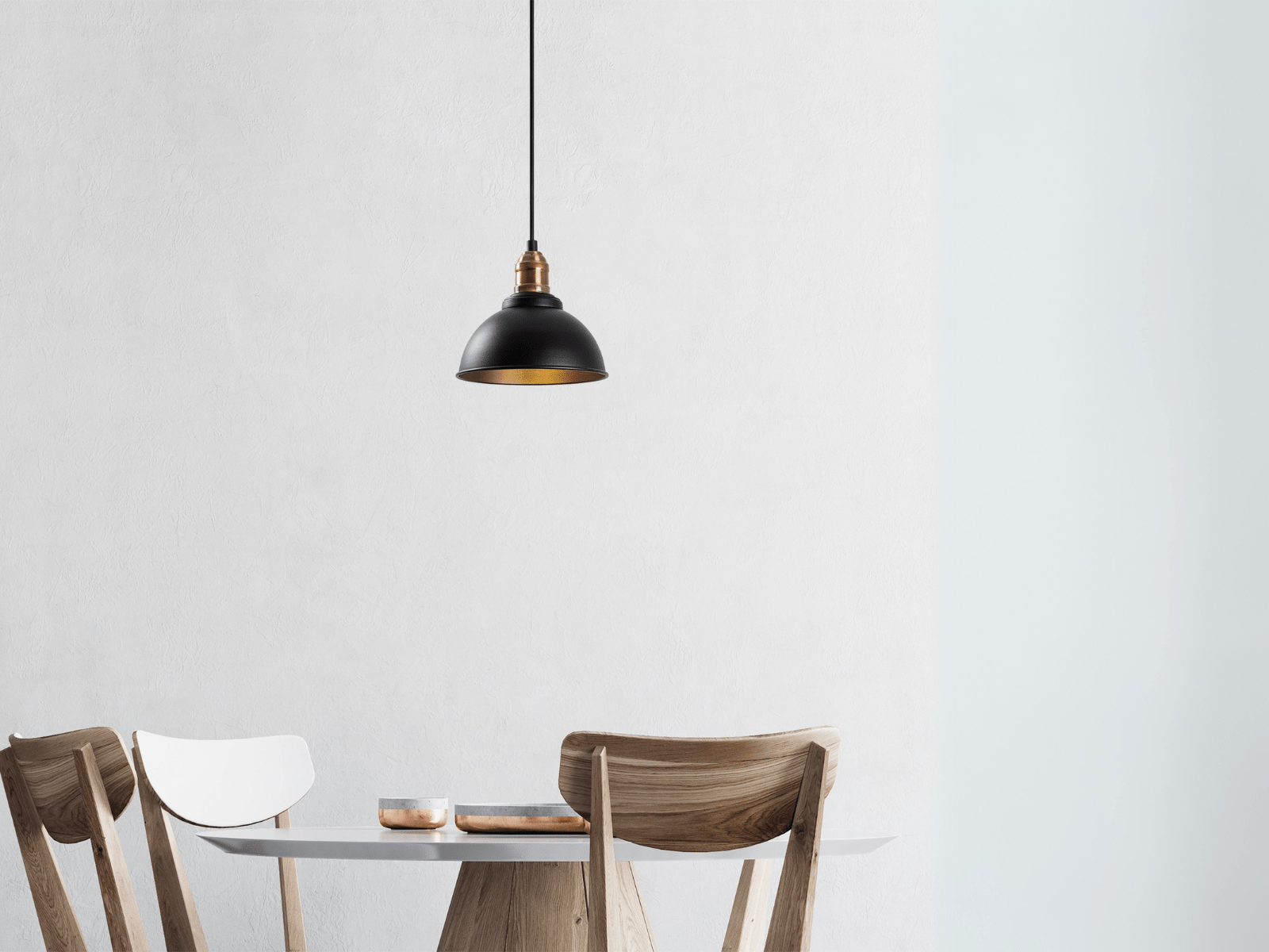 Lampe suspendue ARONZA 1 lampe noir