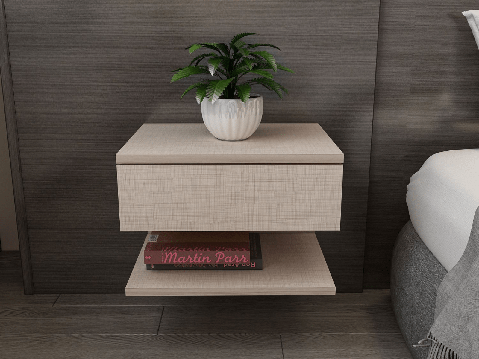 Chevet suspendu VIVIENNE 45 cm cachemire