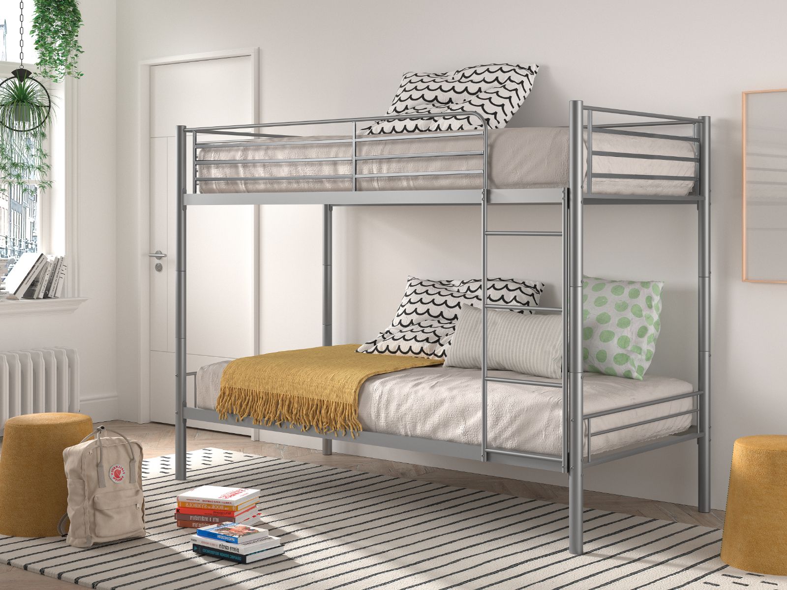 Lit superposé SALDOMA 90x200 cm gris