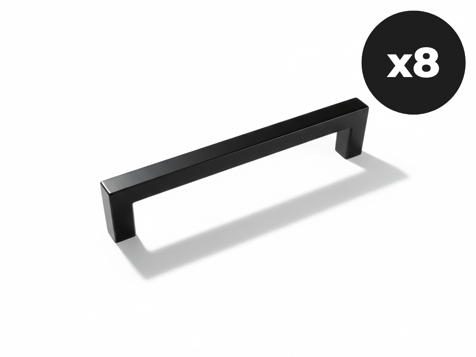 Lot de 8 poignées WASHING noir