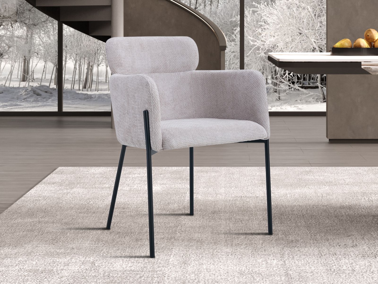 Chaise NOALI tissu beige