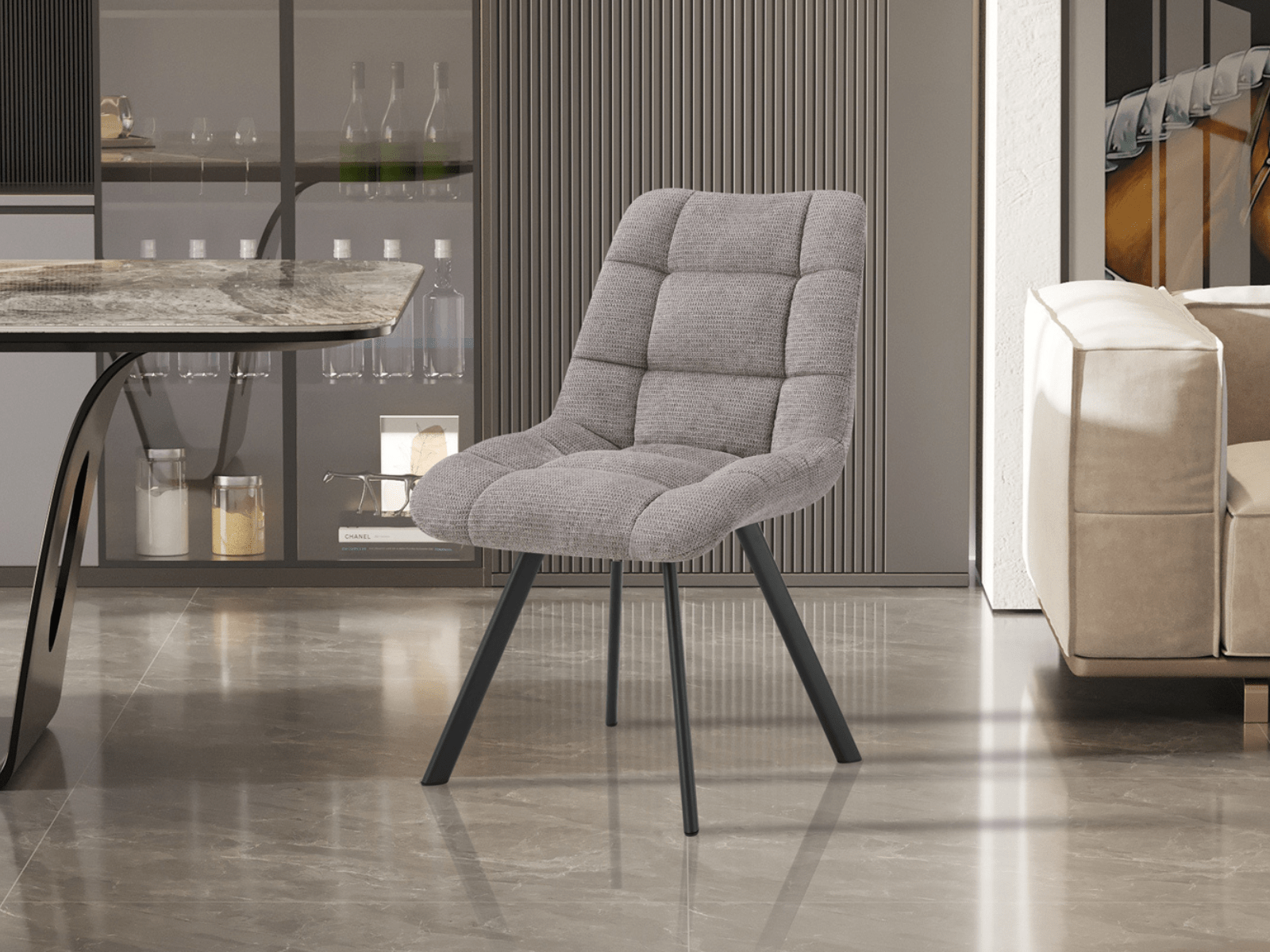 Chaise LORRY gris clair