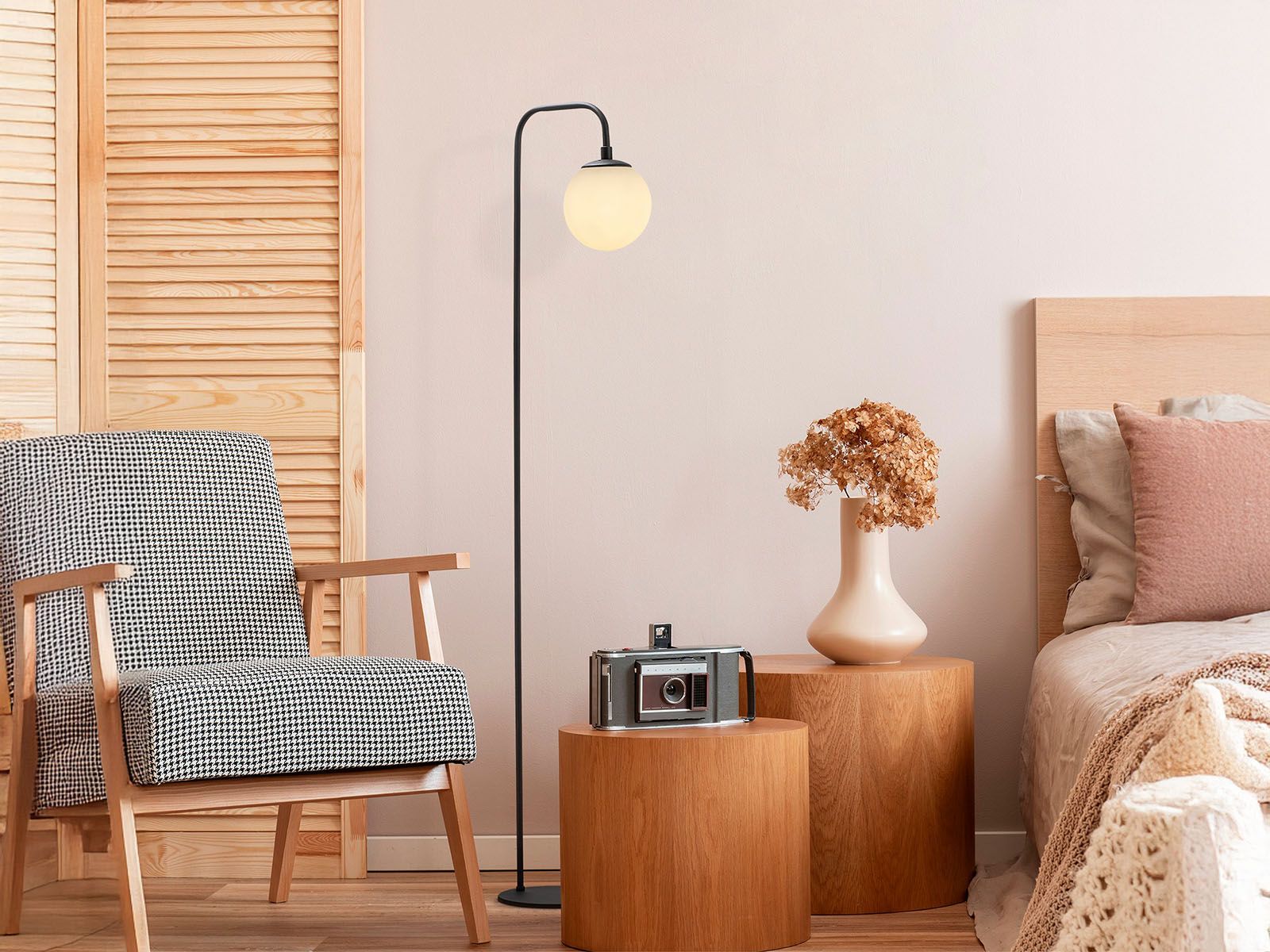 Lampadaire VALDERRAMA 1 lampe noir