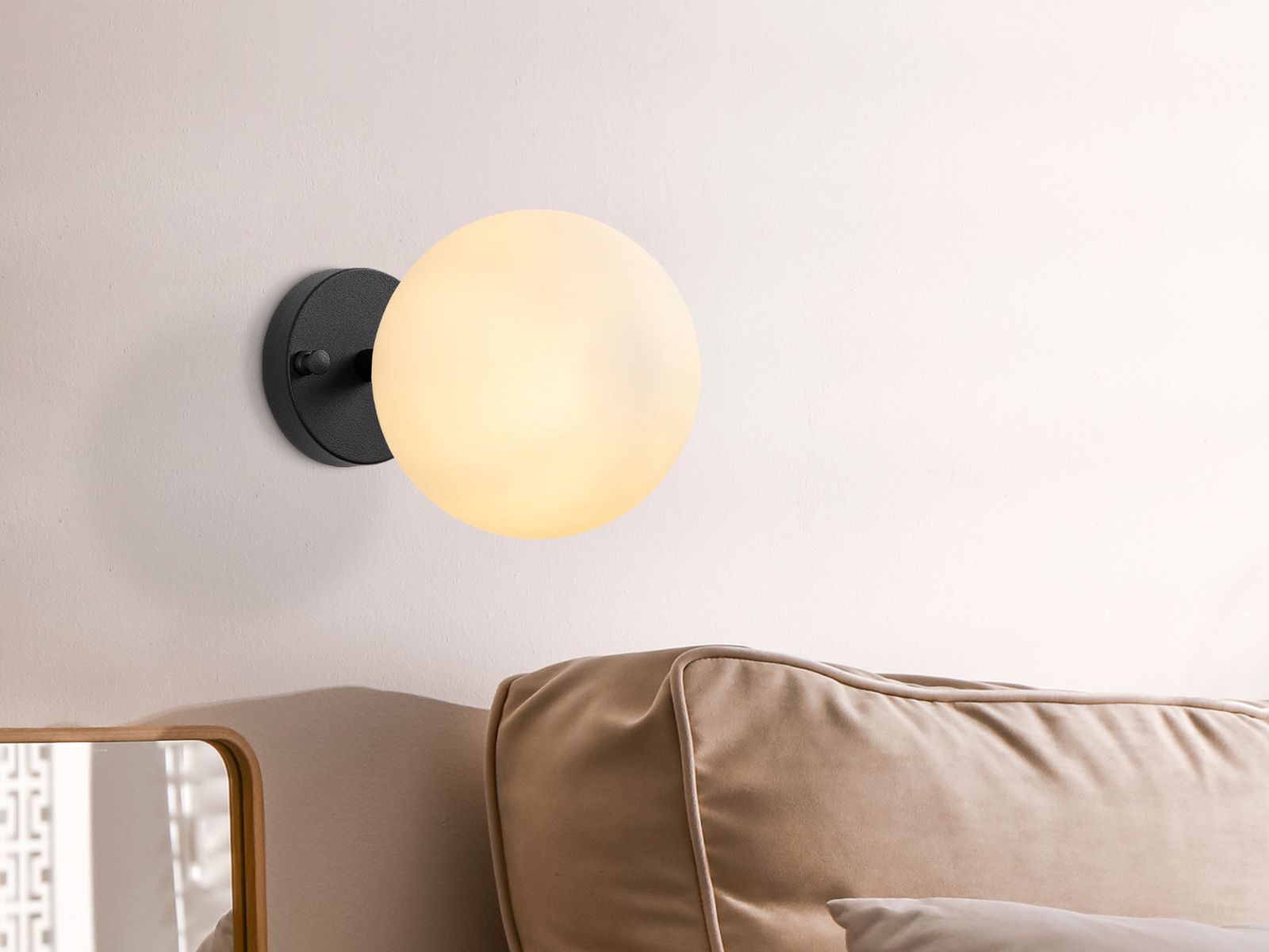 Applique murale GIANNI 1 lampe noir