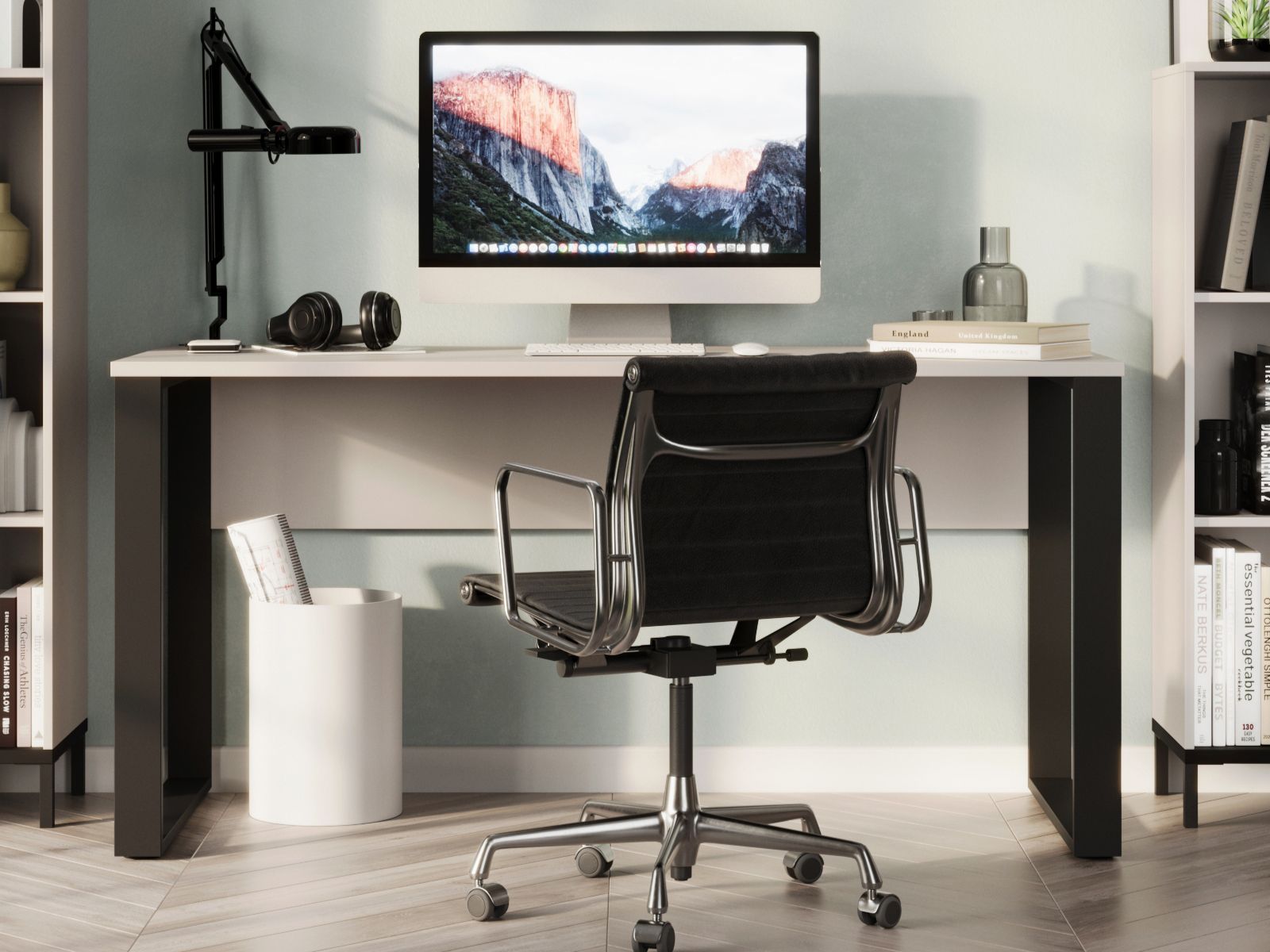 Bureau POLYGON 150 cm cachemire/noir