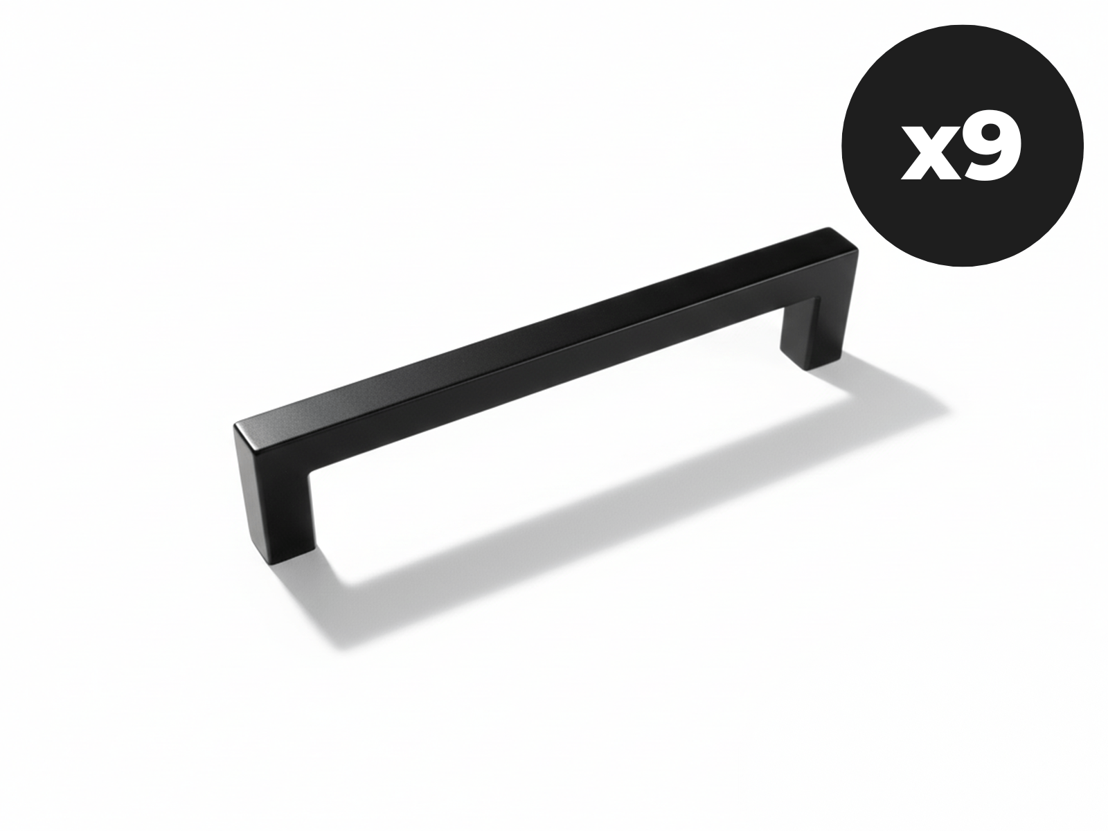 Lot de 9 poignées WASHING noir