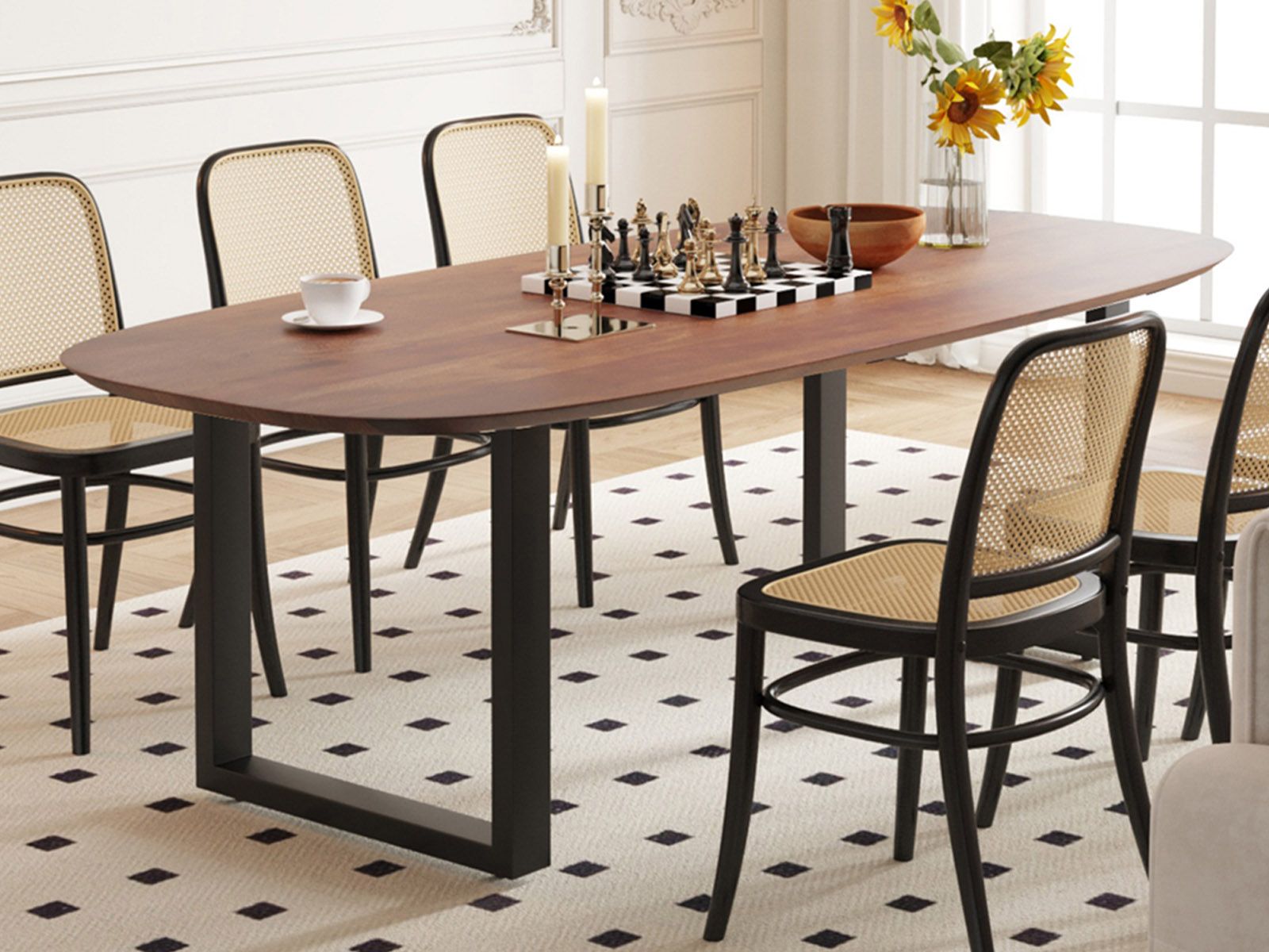 Table repas TALLY 220 cm mangolia brun