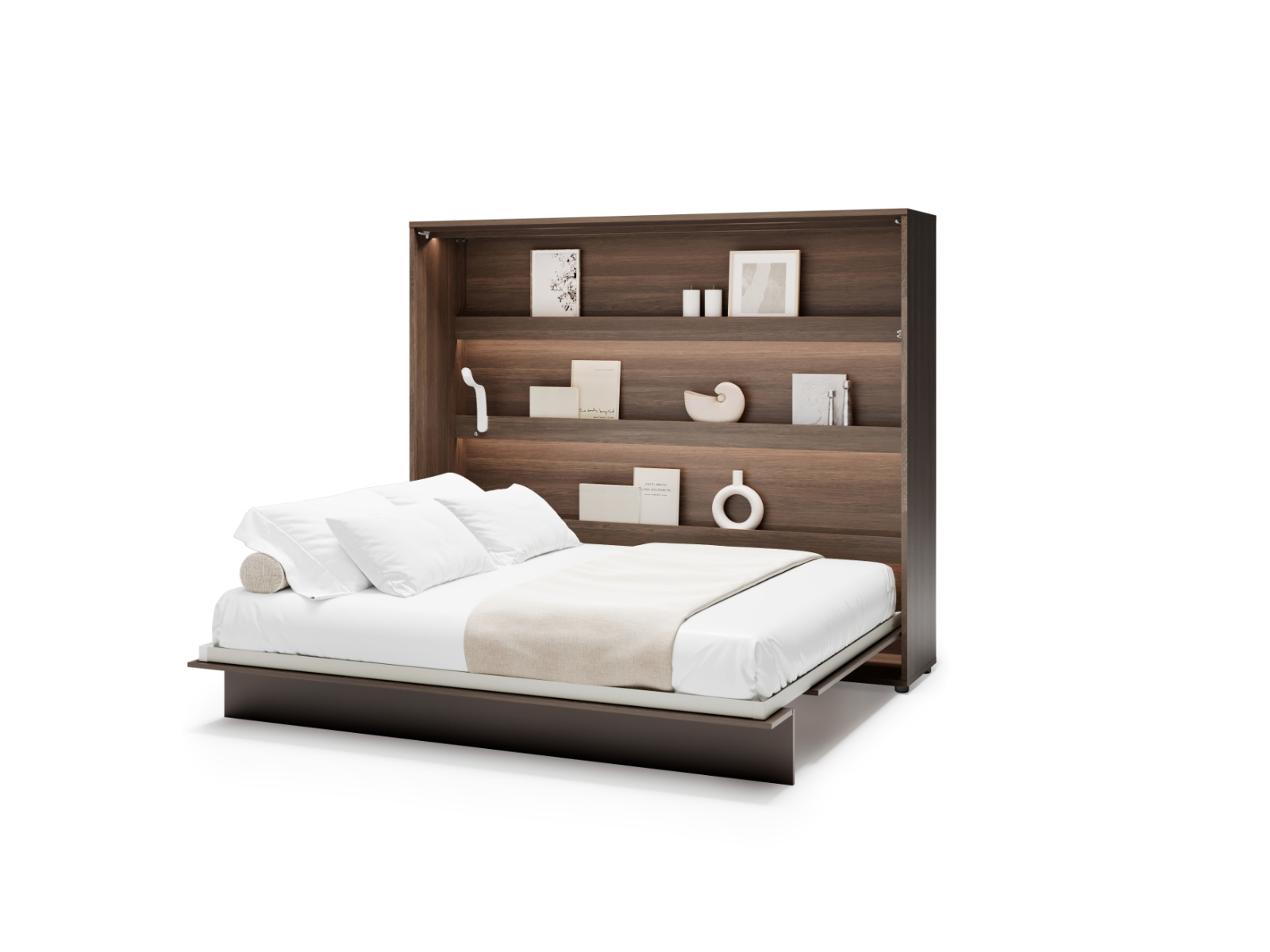 Lit mural escamotable CONCEPTION PRO 160x200 cm chêne dunin (horizontal) avec matelas