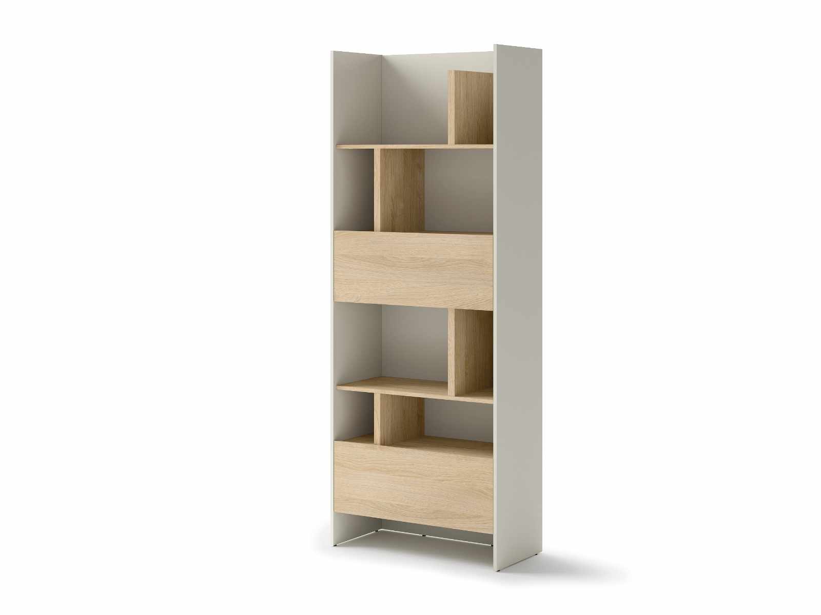 Armoire bureau CONCEPTION PRO 1 porte 1 tiroir cachemire/chêne nagano