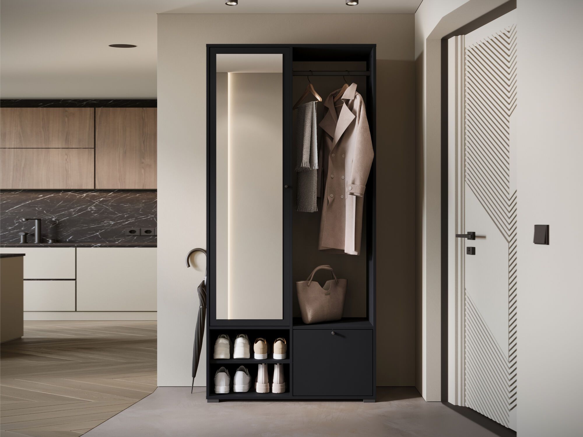 Vestiaire DAFFY 1 porte graphite