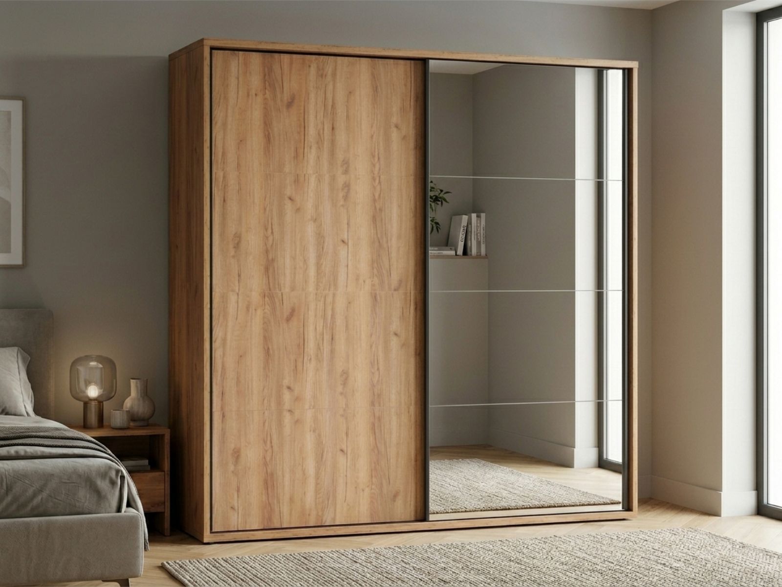 Armoire EWOUT 2 portes 240 cm chêne français d'automne