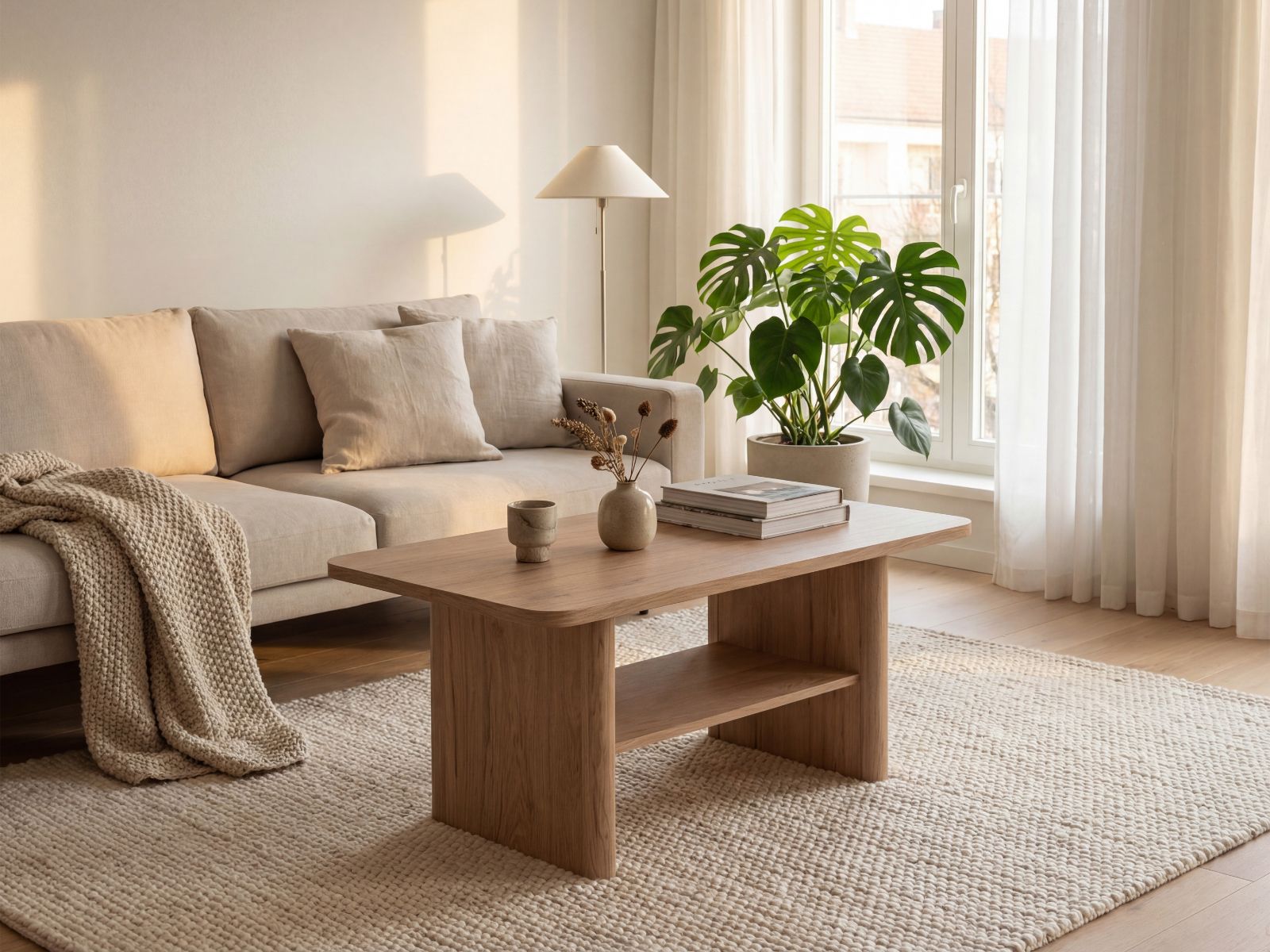 Table basse GENIUS 90 cm chêne jackson