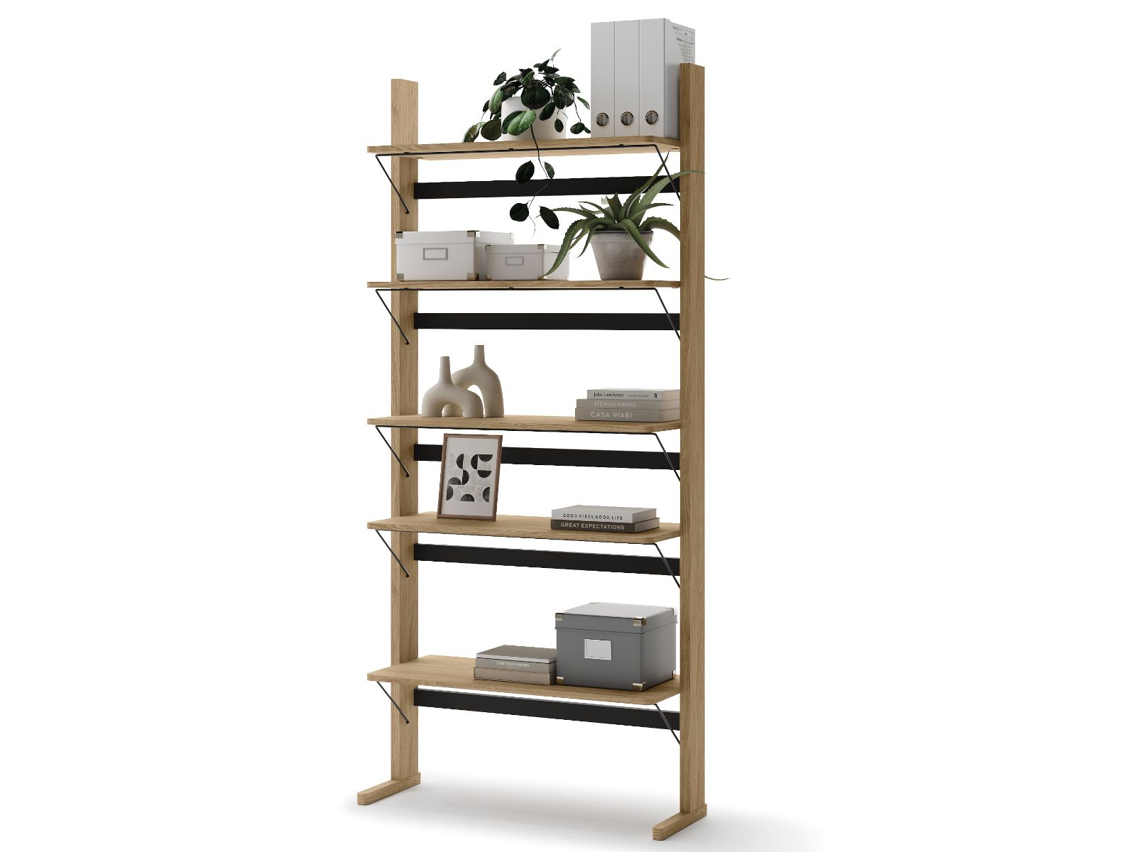 Bibliothèque  OTTIGNIES chêne huilé