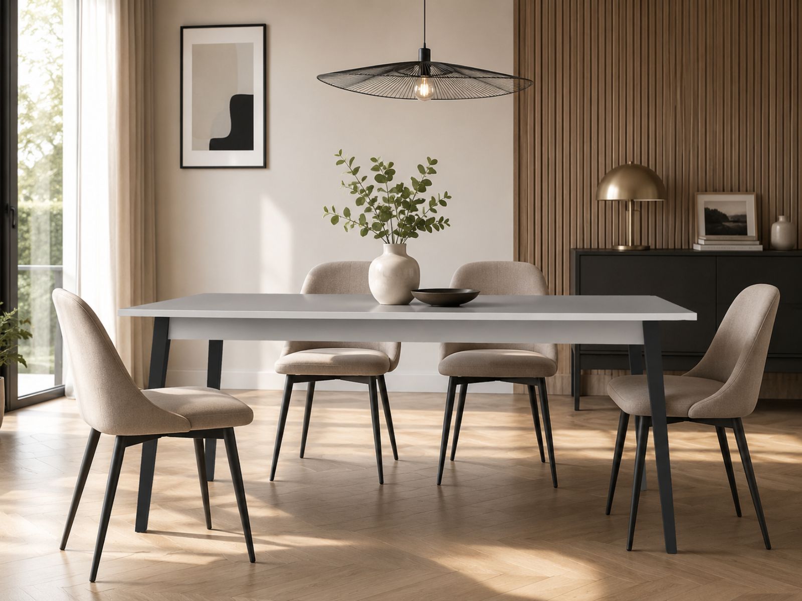 Table repas extensible IRELIA 180 > 220 cm gris