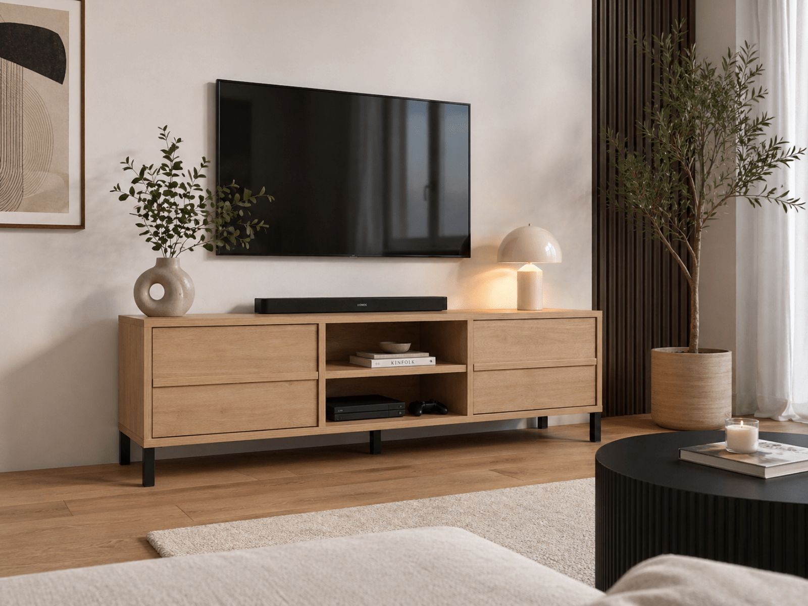 Meuble tv-hifi AMBER 175 cm chêne urbain