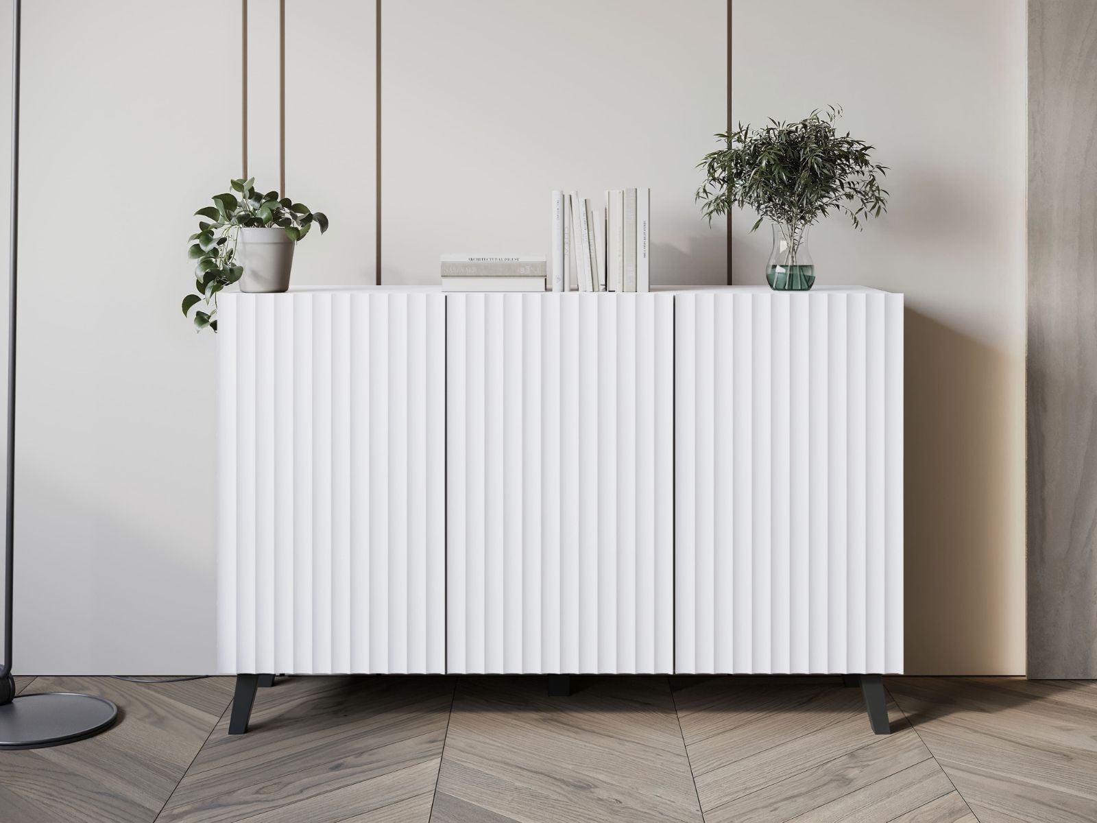 Buffet/bahut FUKETTE 3 portes blanc